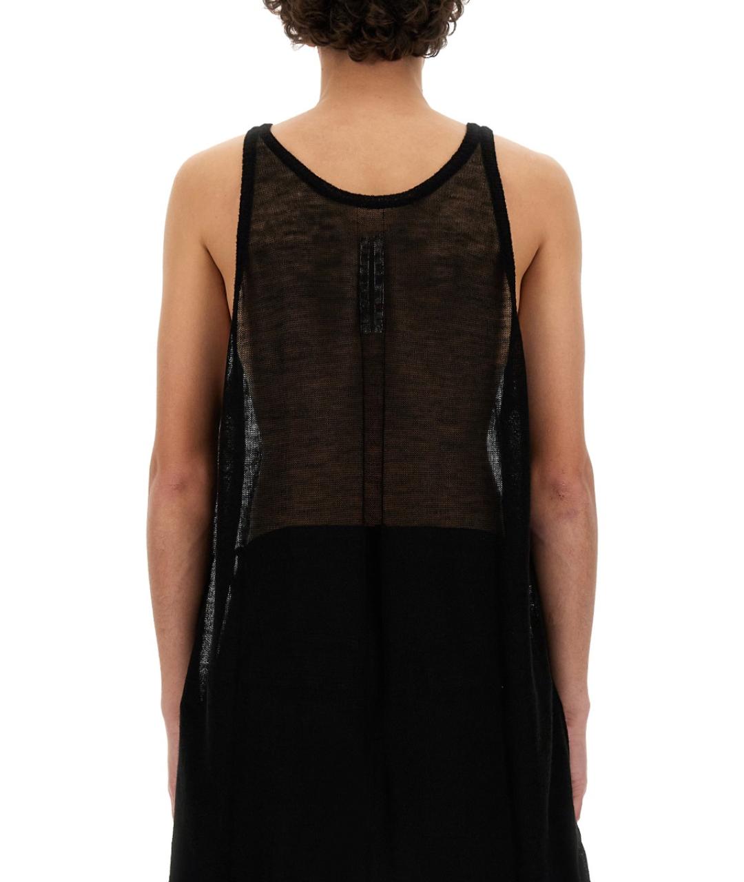 RICK OWENS Черная майка, фото 4