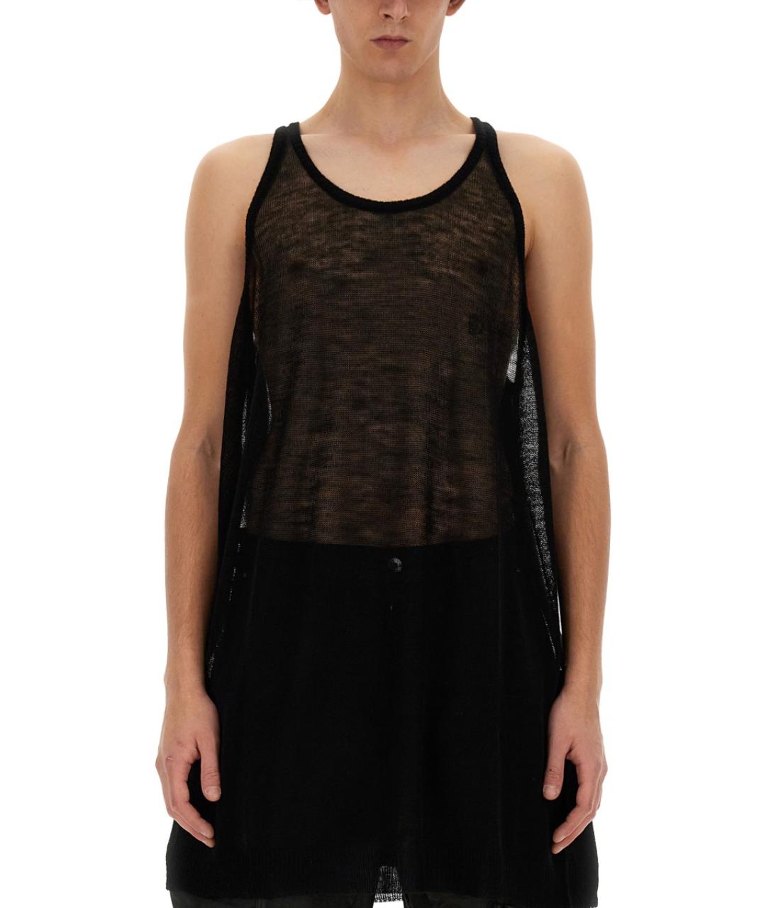 RICK OWENS Черная майка, фото 2