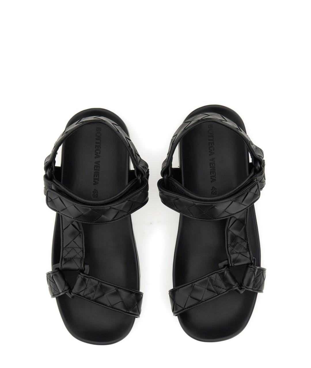 BOTTEGA VENETA Черные кожаные сандалии, фото 6