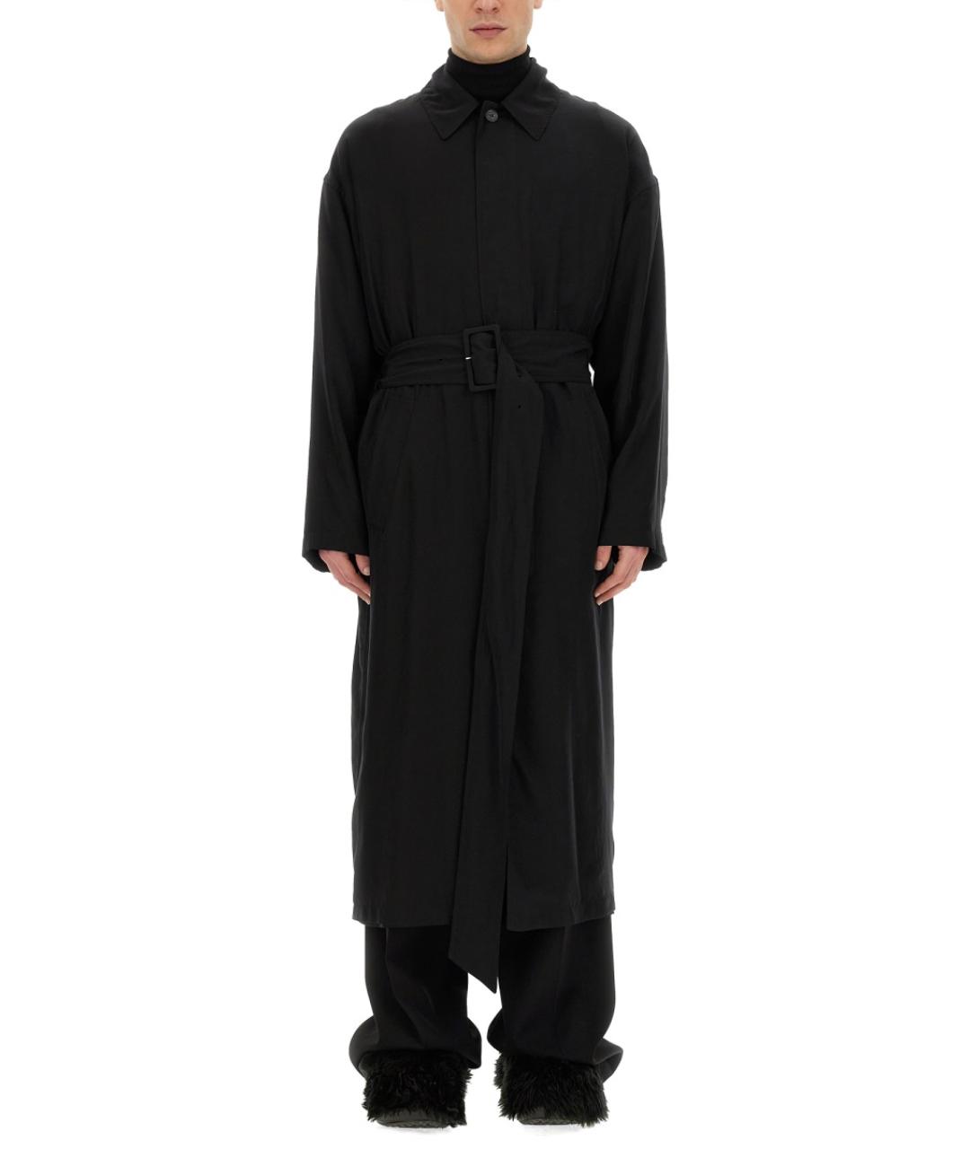 BALENCIAGA Черный тренч / плащ, фото 2