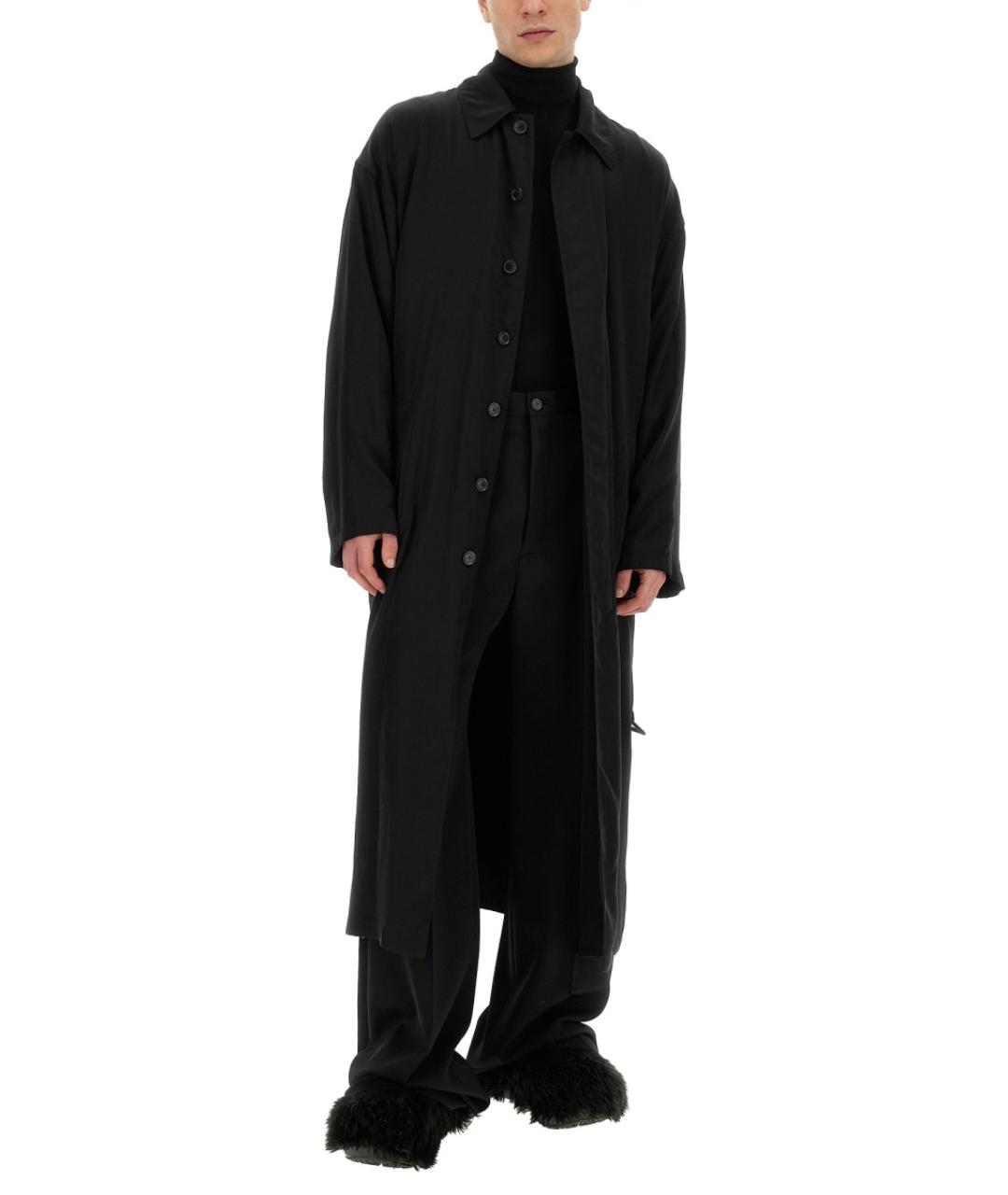 BALENCIAGA Черный тренч / плащ, фото 3
