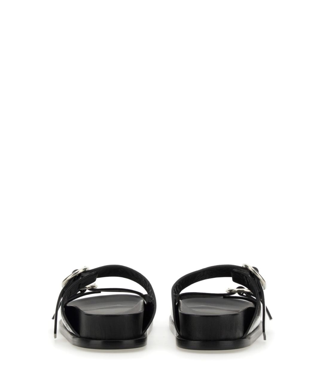 JIL SANDER Серебряные кожаные сандалии, фото 3