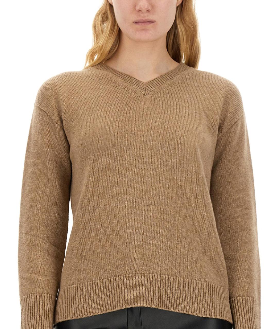 'S MAX MARA Бежевый кашемировый джемпер / свитер, фото 5