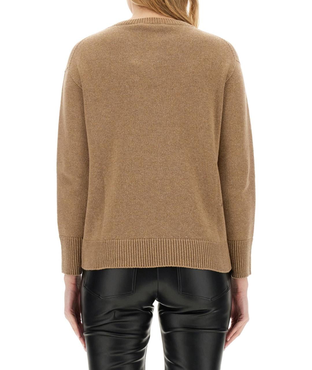 'S MAX MARA Бежевый кашемировый джемпер / свитер, фото 4