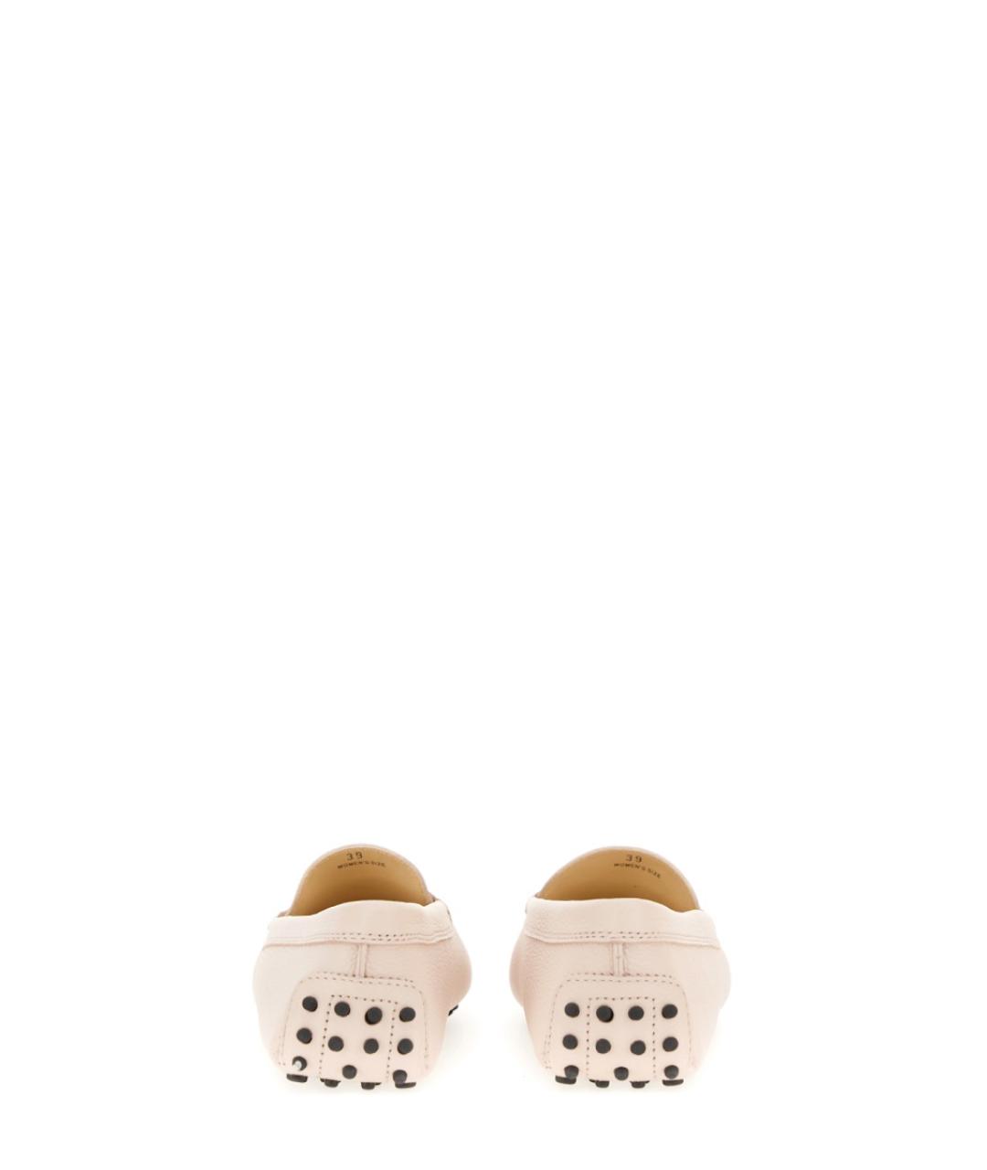 TOD'S Розовые кожаные мокасины, фото 3