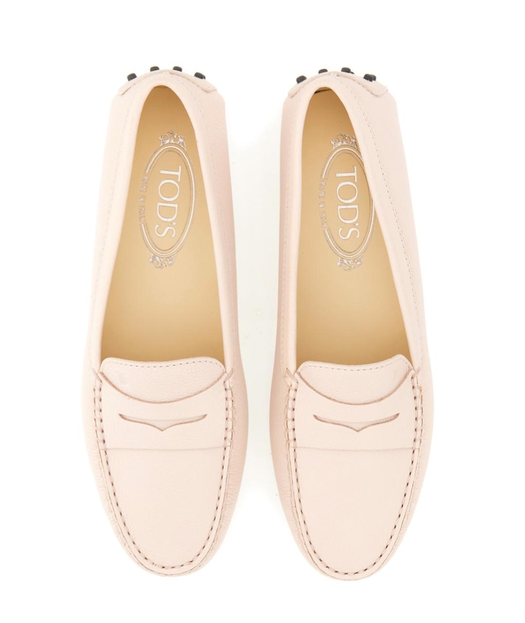 TOD'S Розовые кожаные мокасины, фото 5