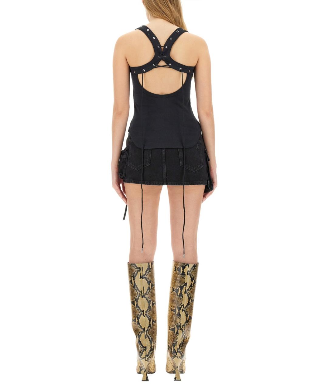 THE ATTICO Черная хлопковая майка, фото 4