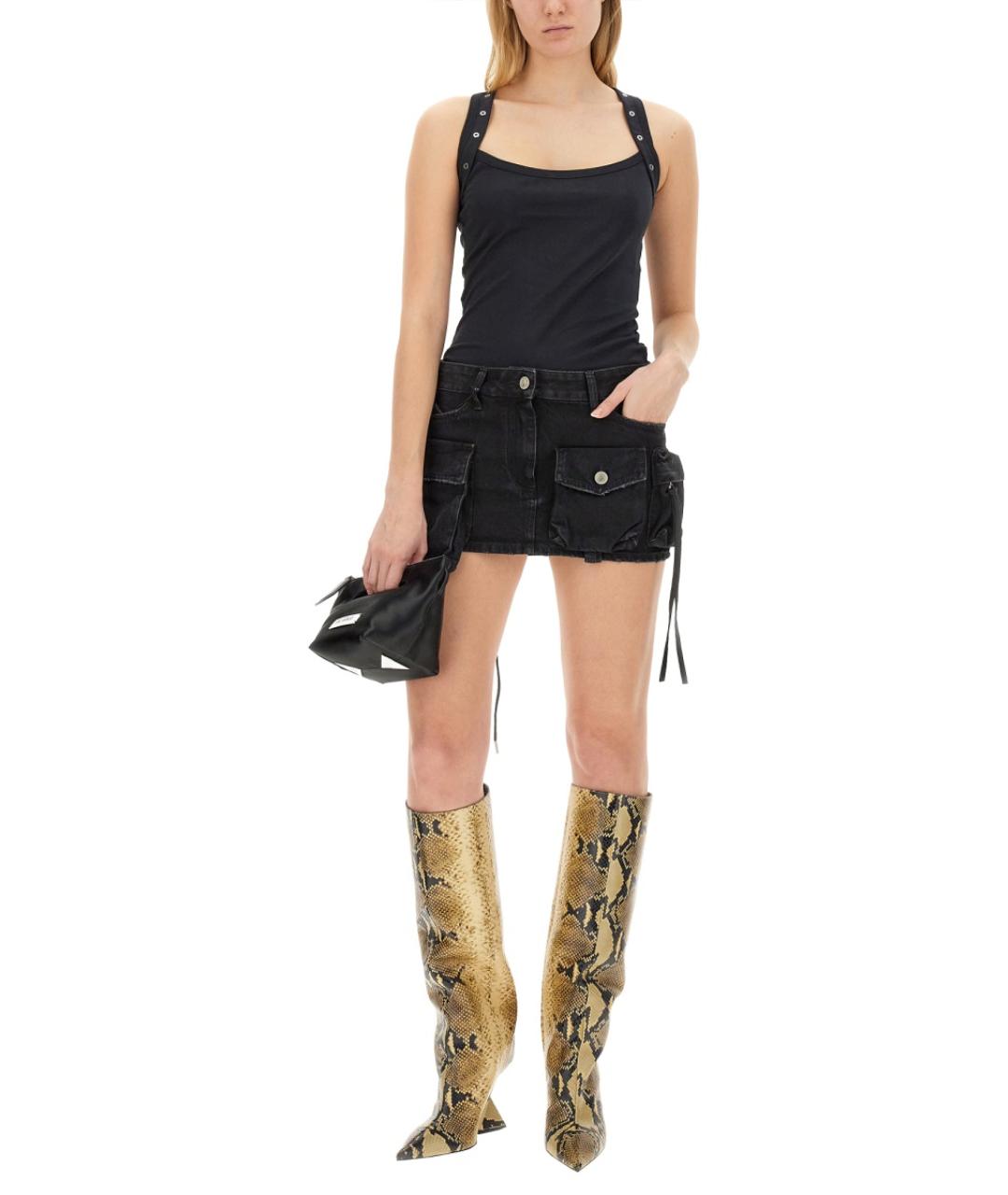 THE ATTICO Черная хлопковая майка, фото 3