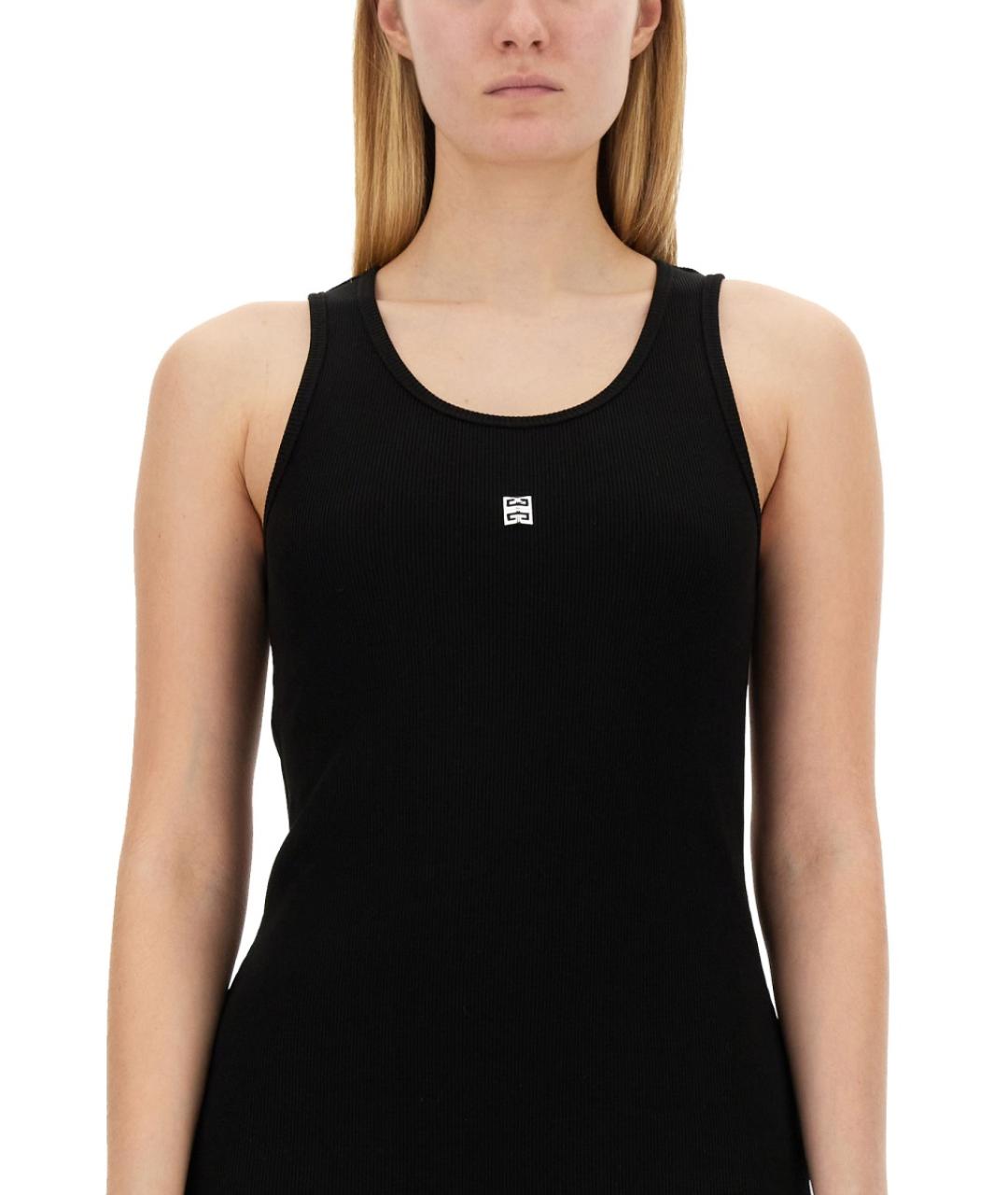 GIVENCHY Черное хлопковое повседневное платье, фото 4