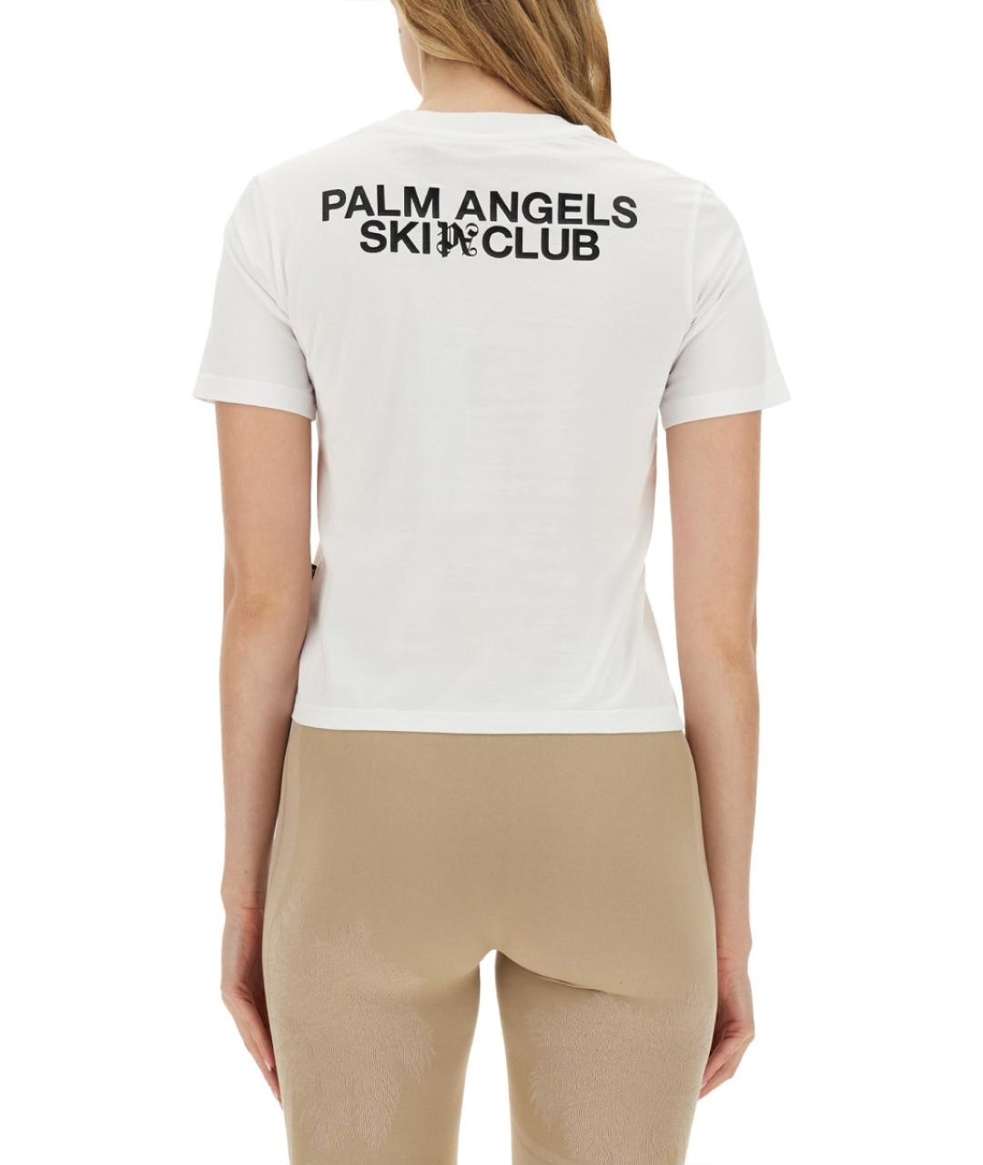 PALM ANGELS Белая хлопковая футболка, фото 4