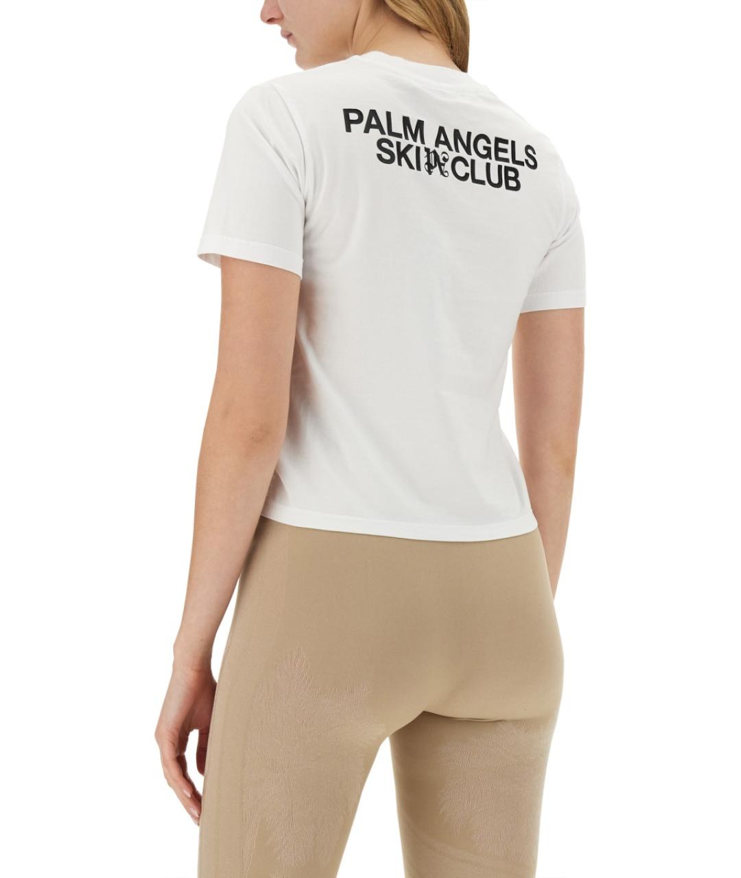 PALM ANGELS Белая хлопковая футболка, фото 3