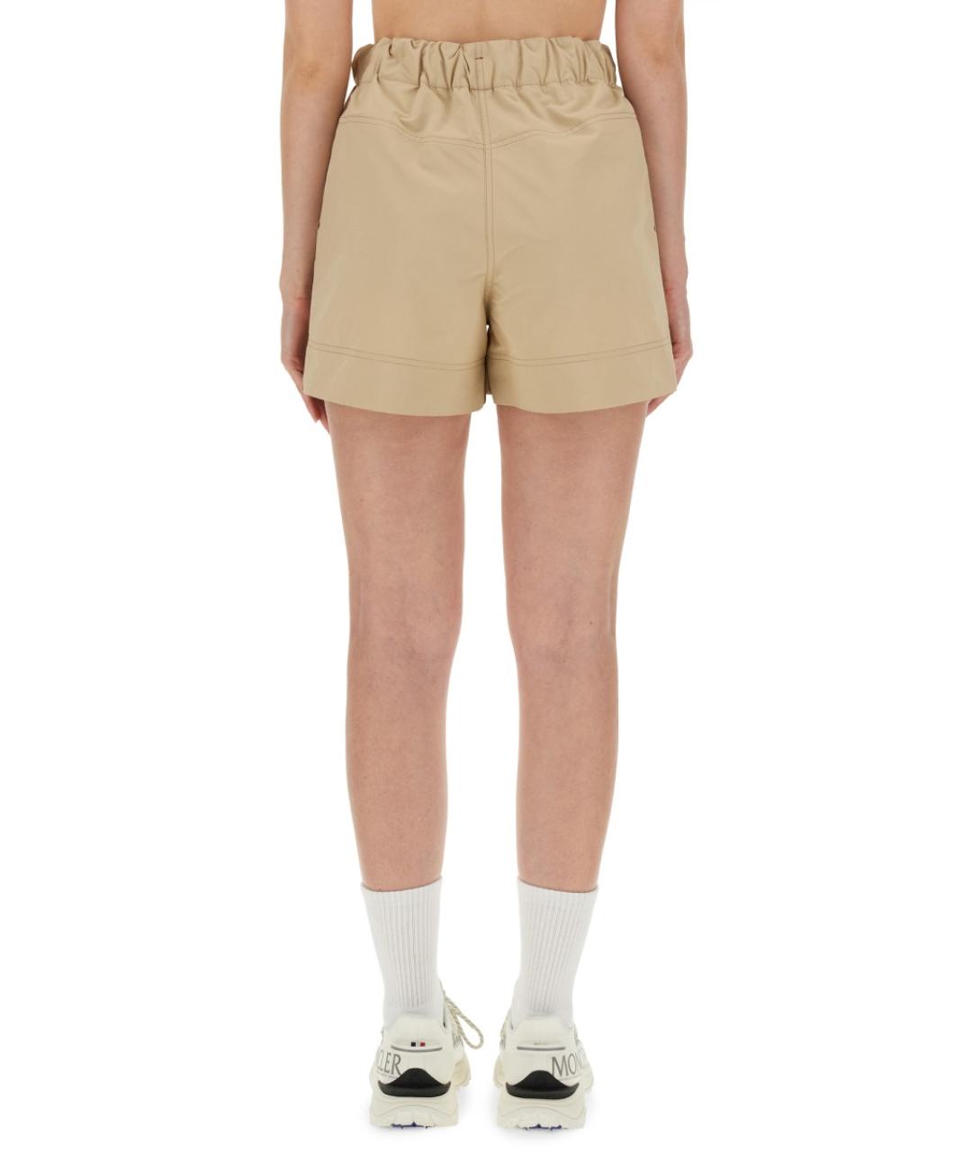 MONCLER GRENOBLE Бежевые полиэстеровые шорты, фото 3