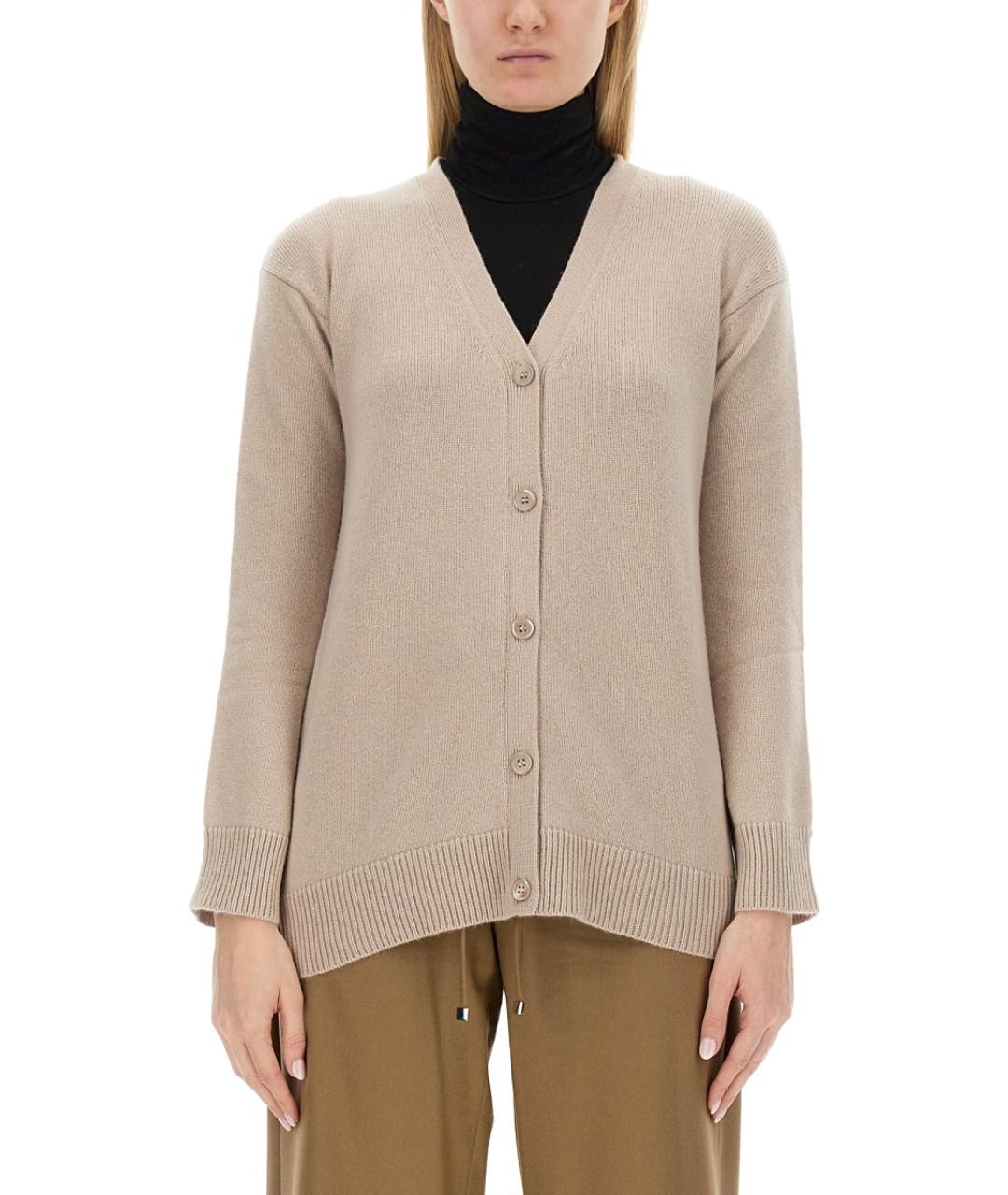 'S MAX MARA Бежевый шерстяной кардиган, фото 2