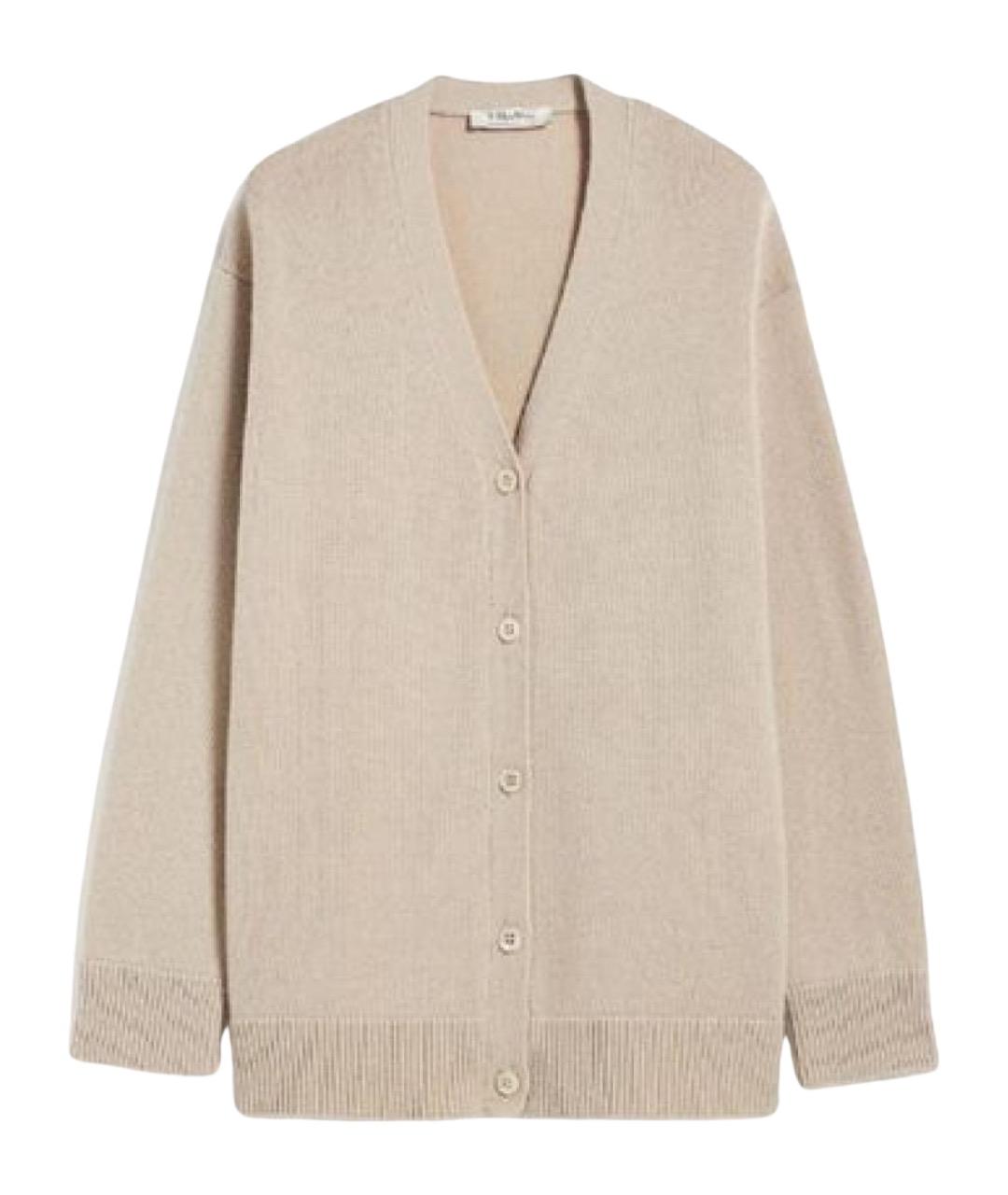 'S MAX MARA Бежевый шерстяной кардиган, фото 1