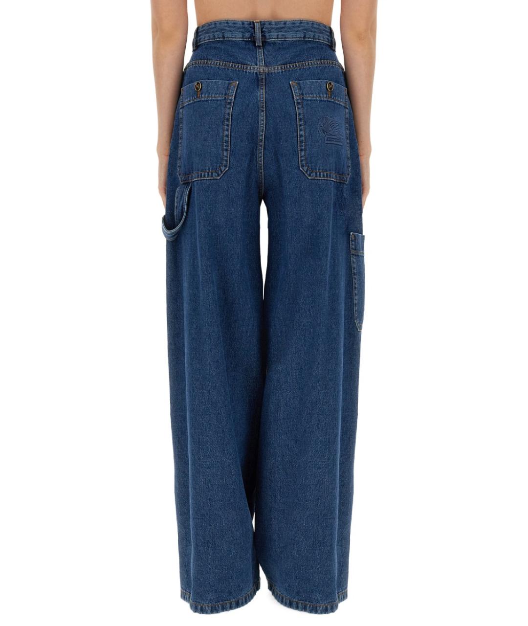 ETRO Синие хлопковые прямые джинсы, фото 4