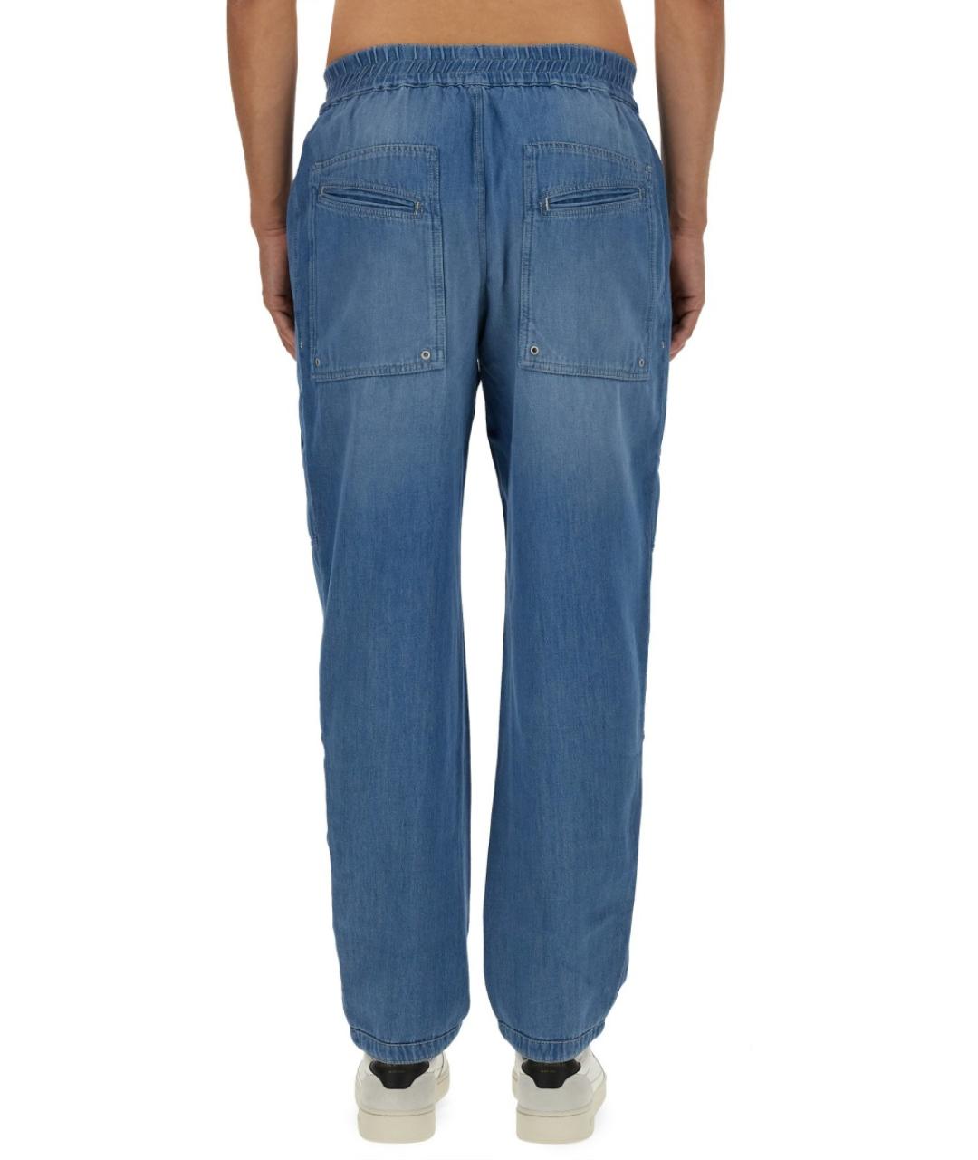 ISABEL MARANT Синие хлопковые прямые джинсы, фото 4