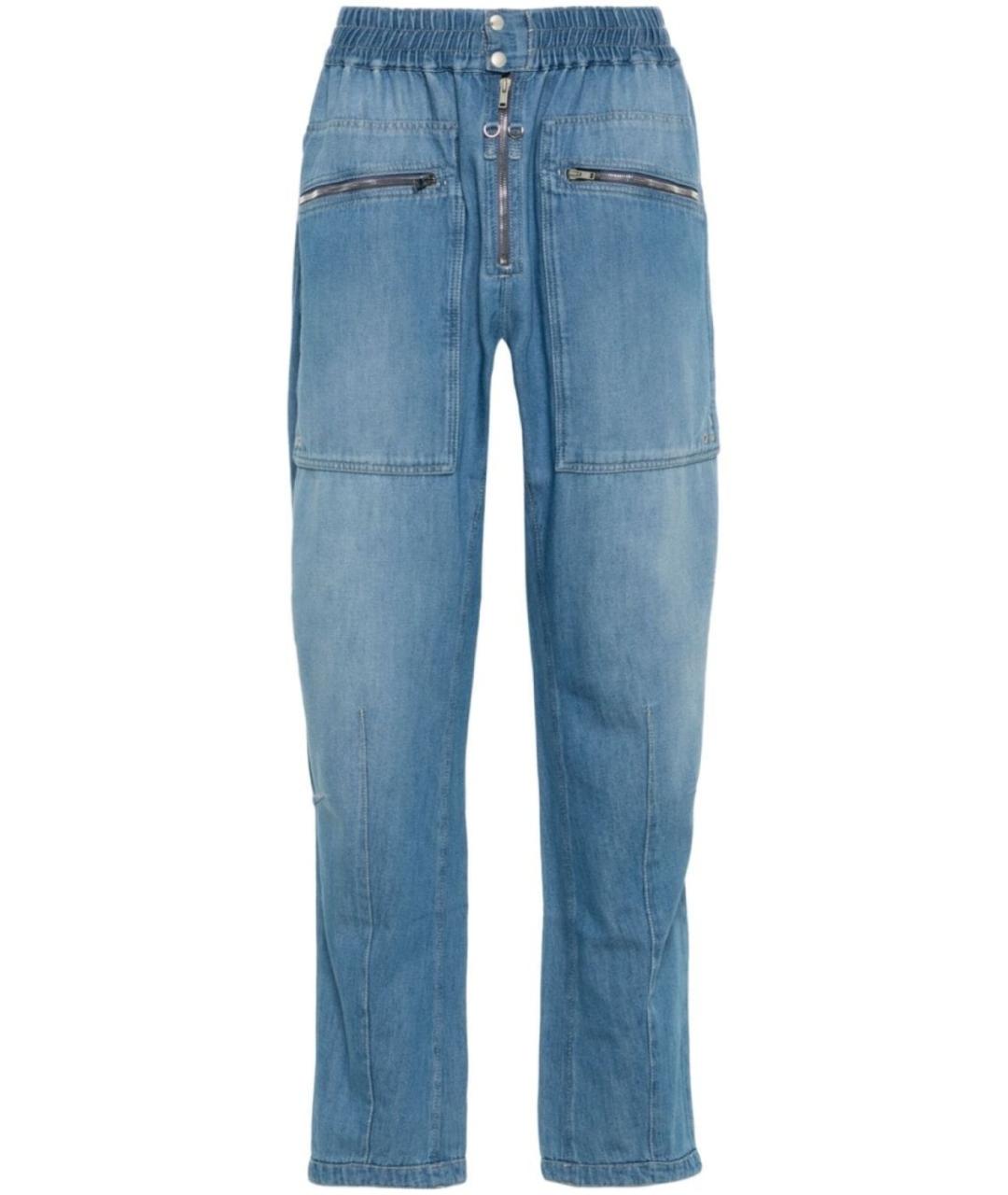 ISABEL MARANT Синие хлопковые прямые джинсы, фото 1