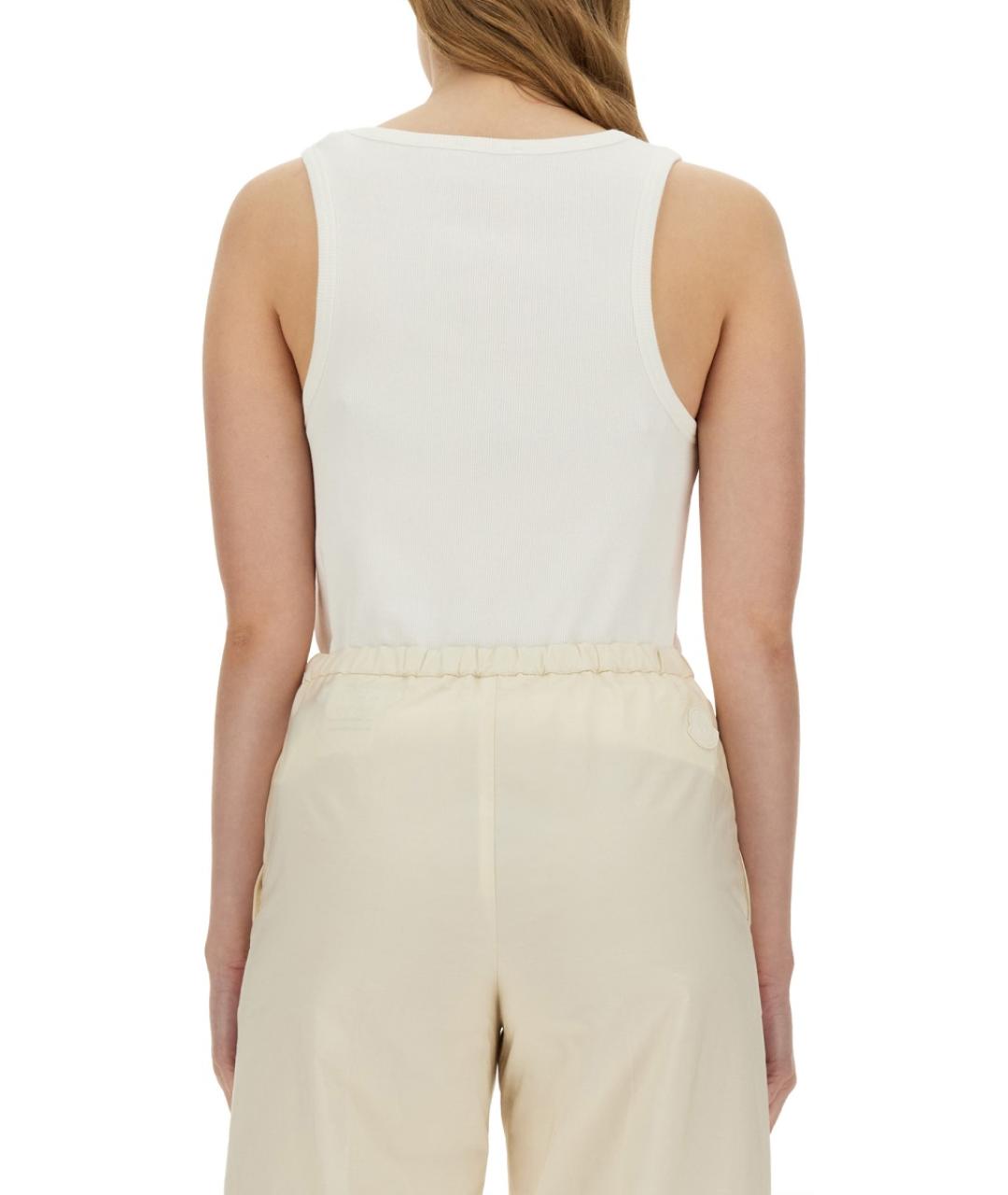 MONCLER Белая хлопковая майка, фото 3