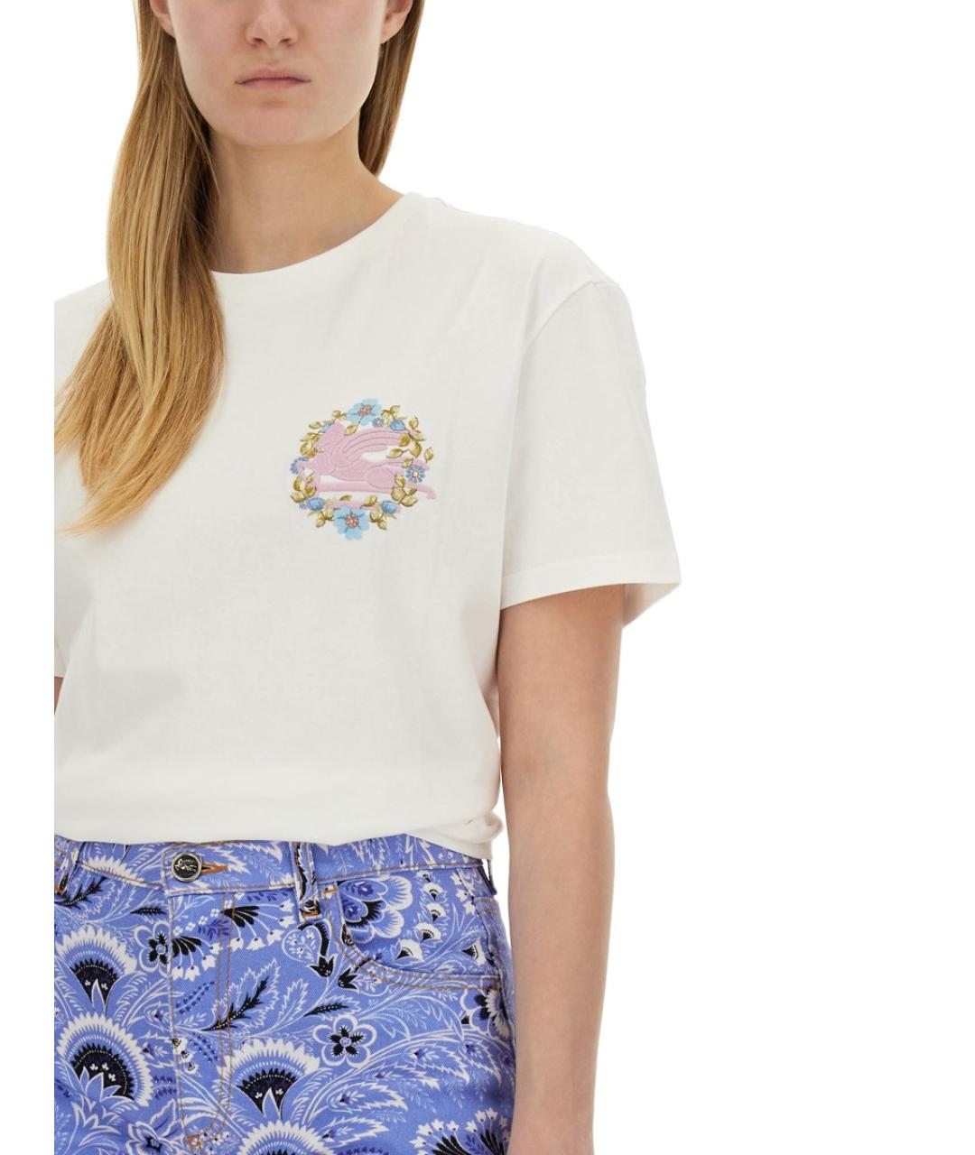 ETRO Бежевая хлопковая футболка, фото 5
