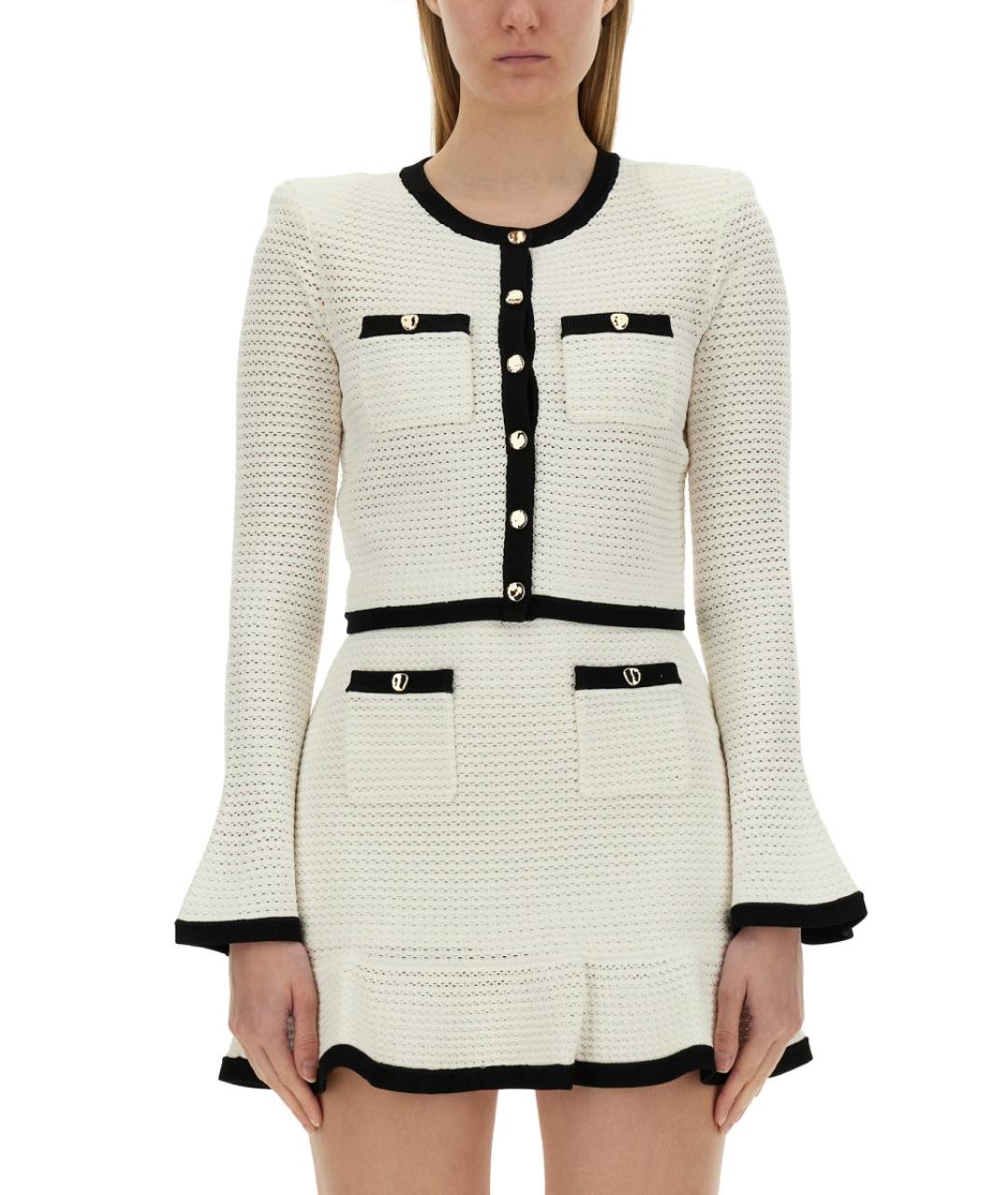 SELF-PORTRAIT Белый вискозный жакет/пиджак, фото 2