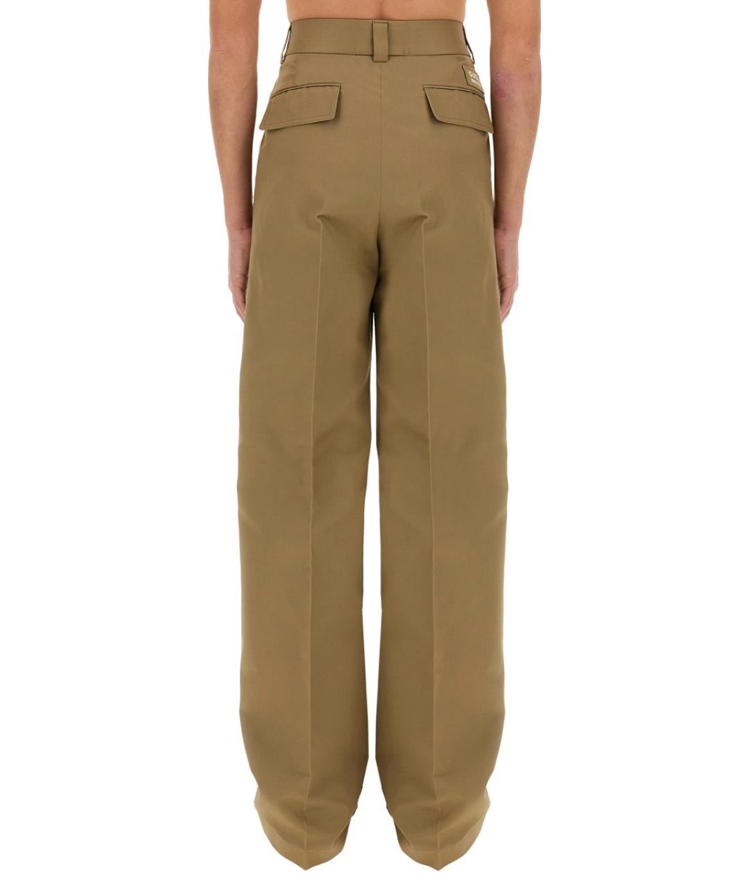 GUCCI Бежевые хлопковые повседневные брюки, фото 4