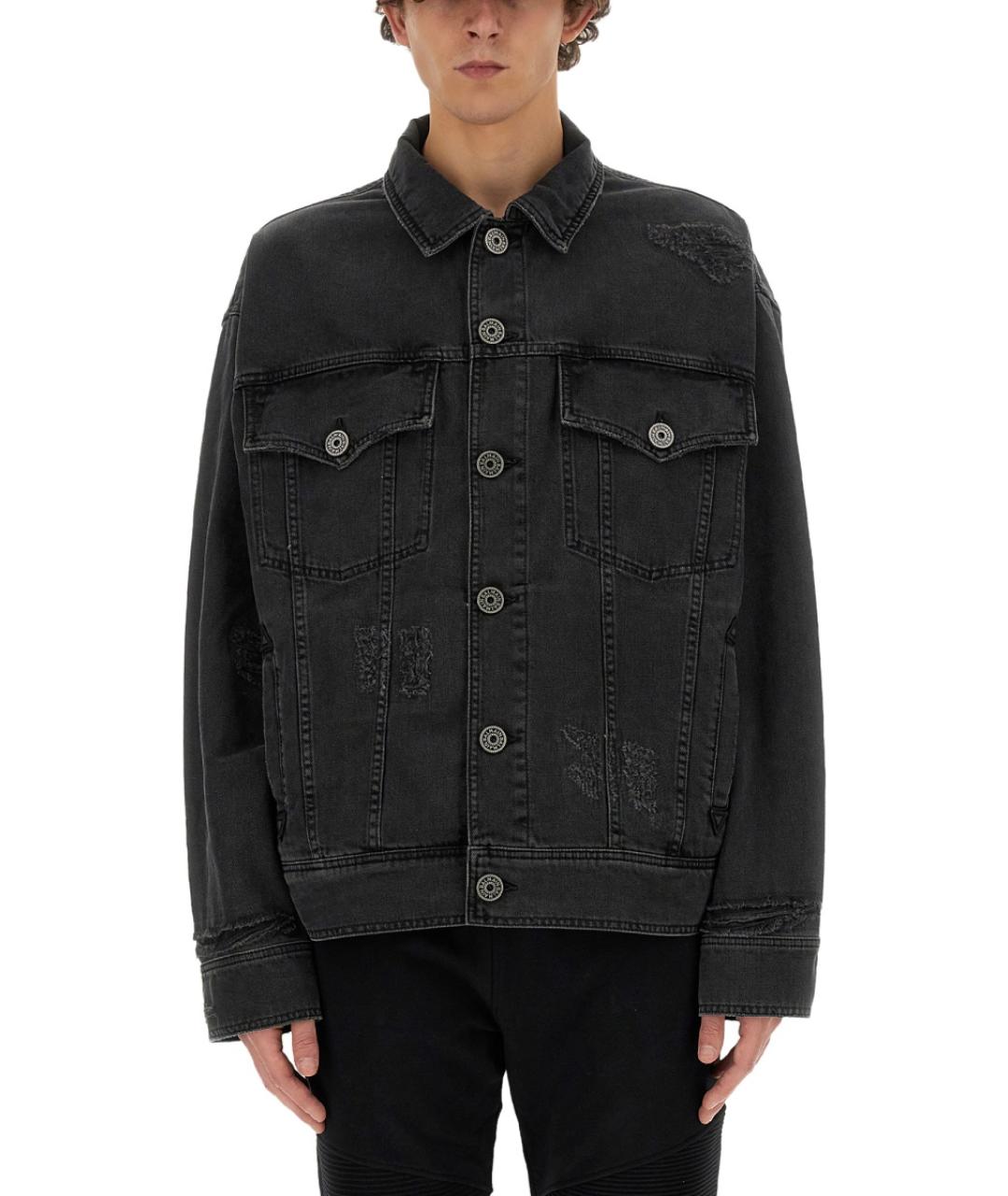 BALMAIN Черная хлопковая куртка, фото 2