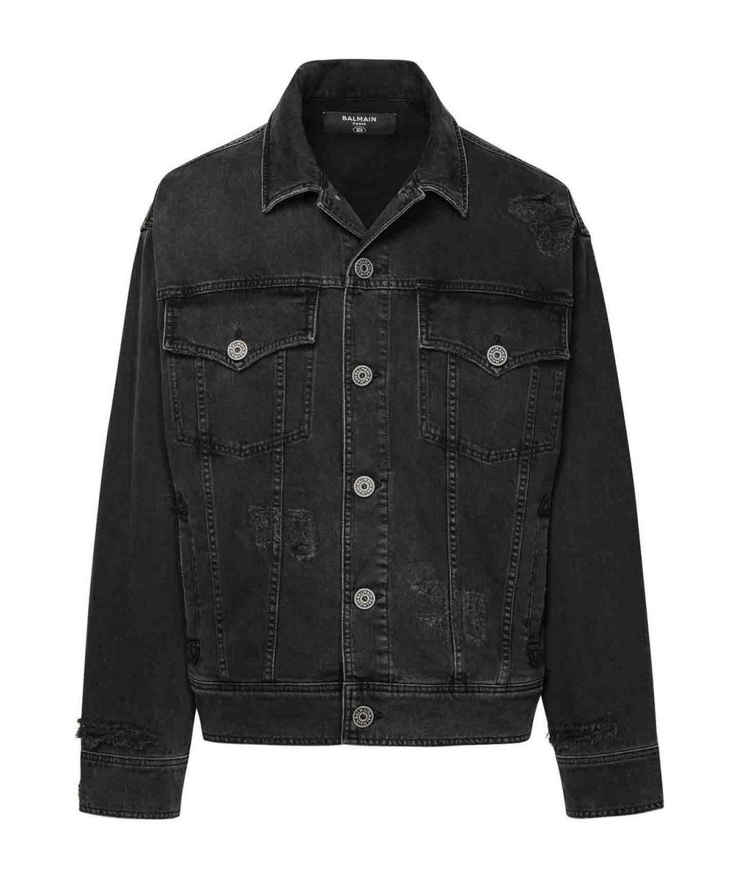 BALMAIN Черная хлопковая куртка, фото 1