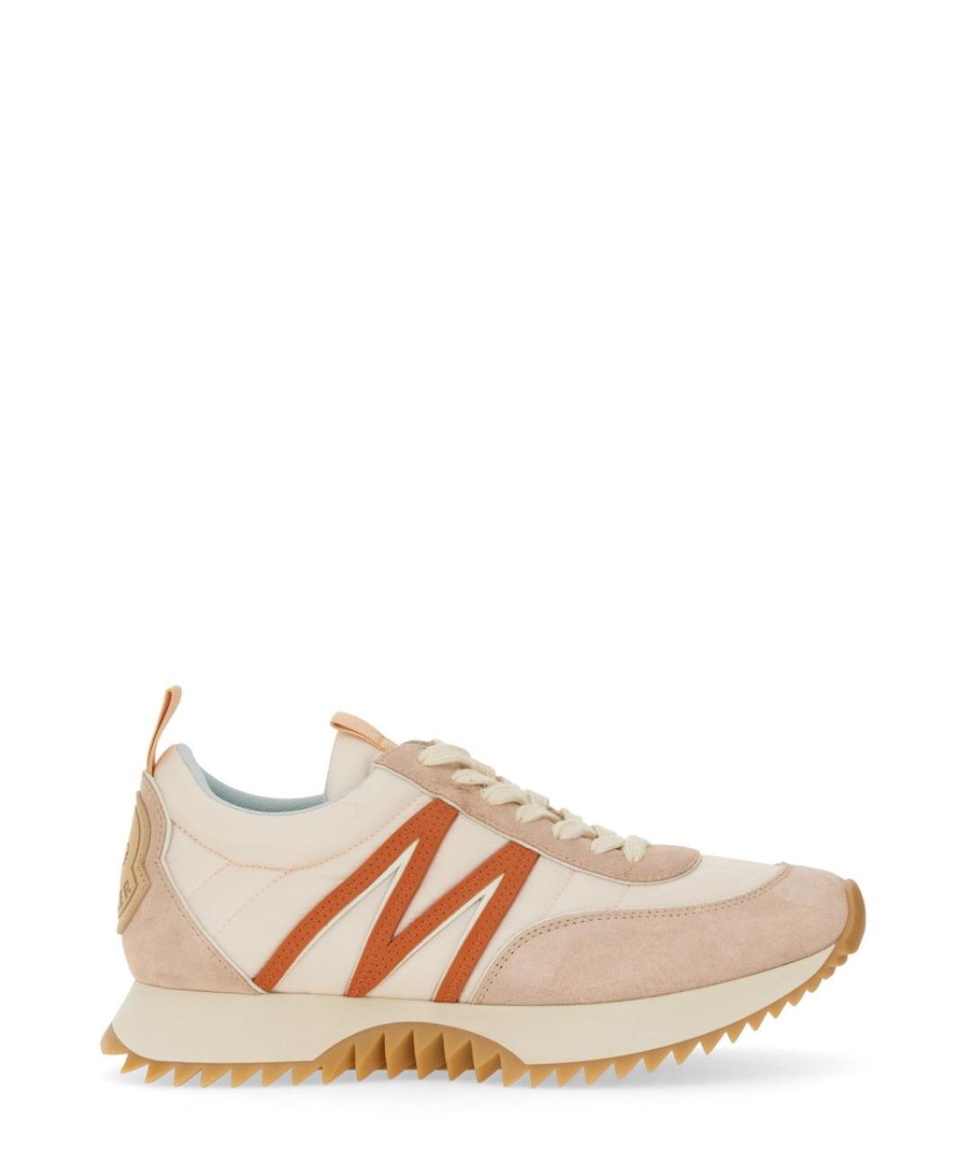 MONCLER Розовые кожаные кроссовки, фото 6