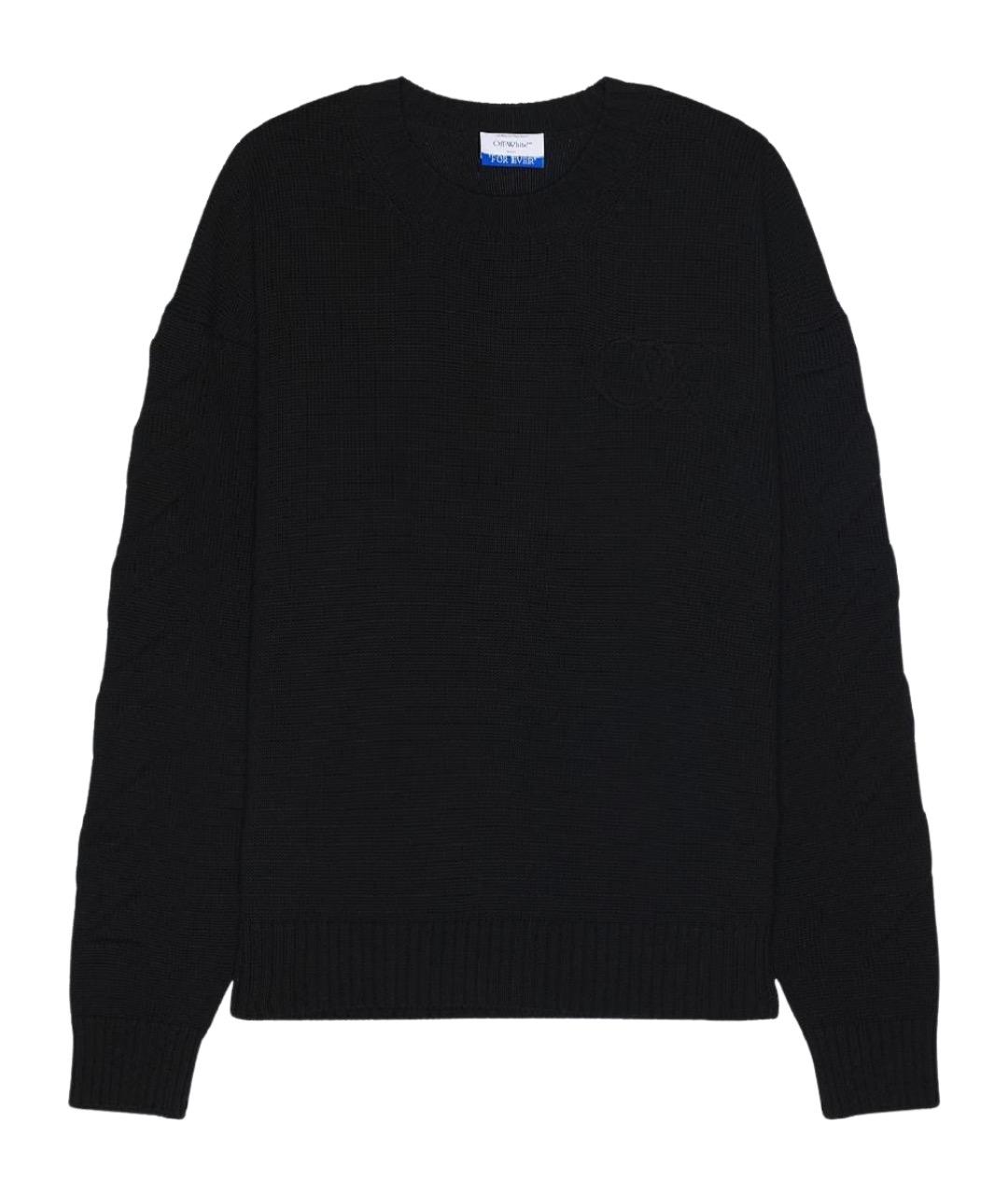 OFF-WHITE Черный хлопковый джемпер / свитер, фото 1