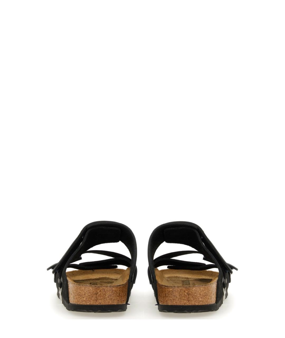 BIRKENSTOCK Черные кожаные шлепанцы, фото 3