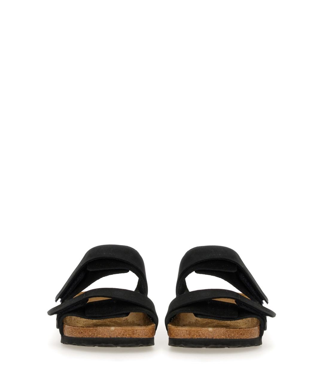 BIRKENSTOCK Черные кожаные шлепанцы, фото 4