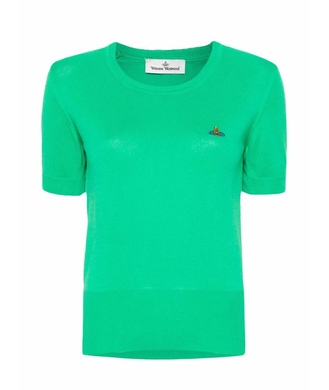 VIVIENNE WESTWOOD Зеленая хлопковая футболка, фото 1