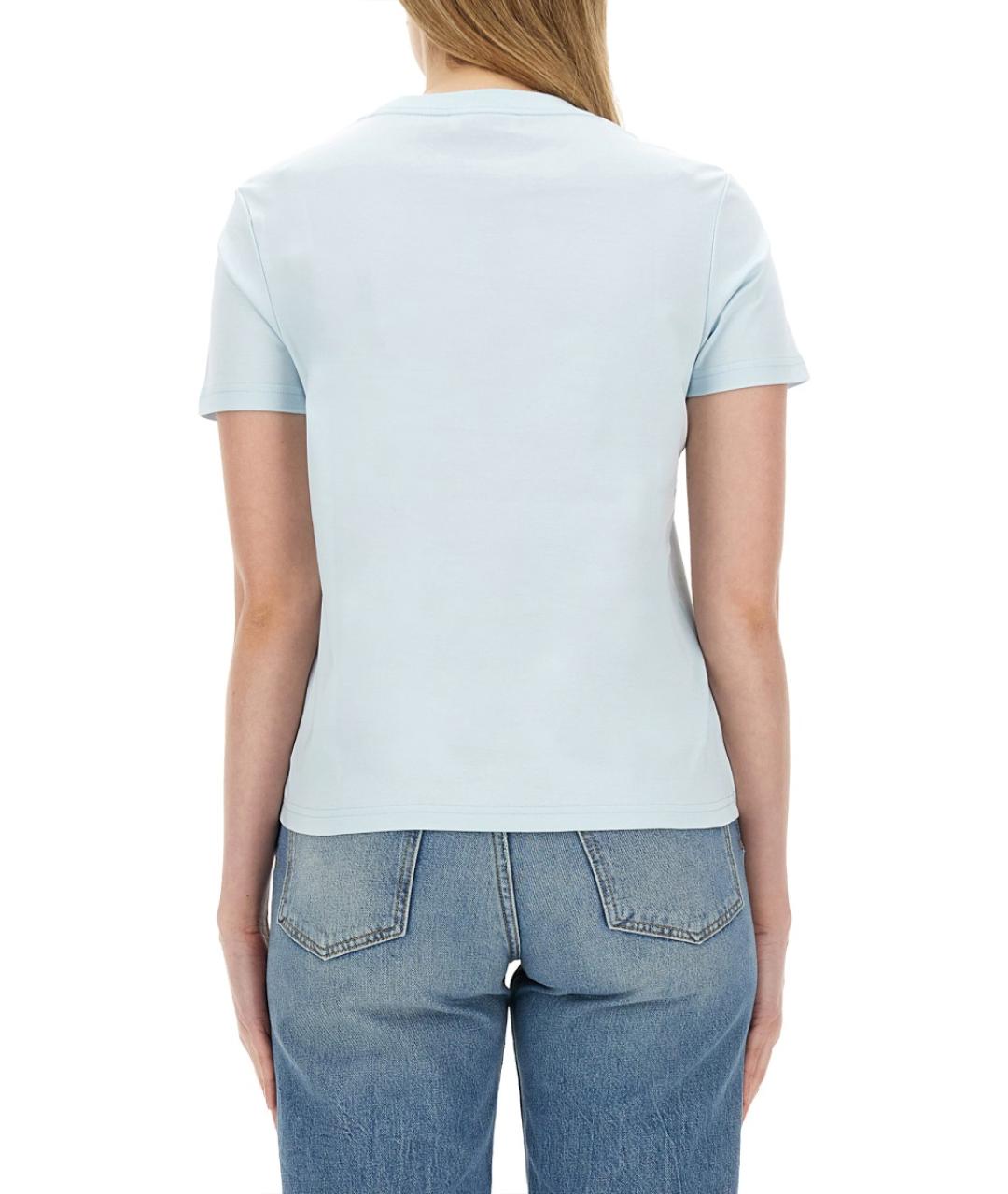 LANVIN Голубая хлопковая футболка, фото 4