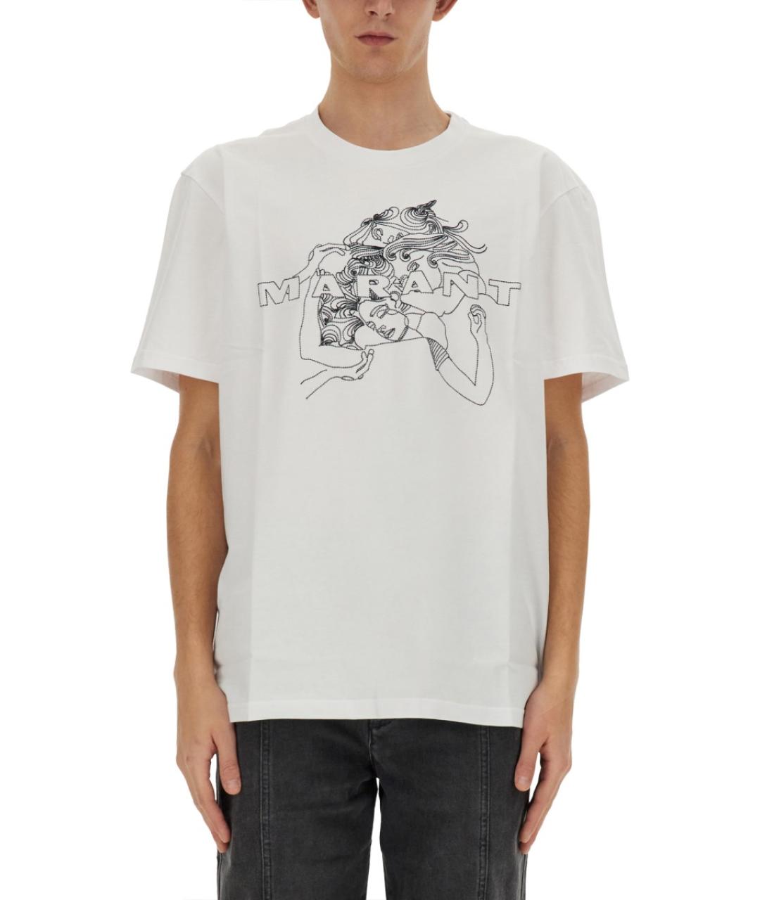 ISABEL MARANT Белая хлопковая футболка, фото 5
