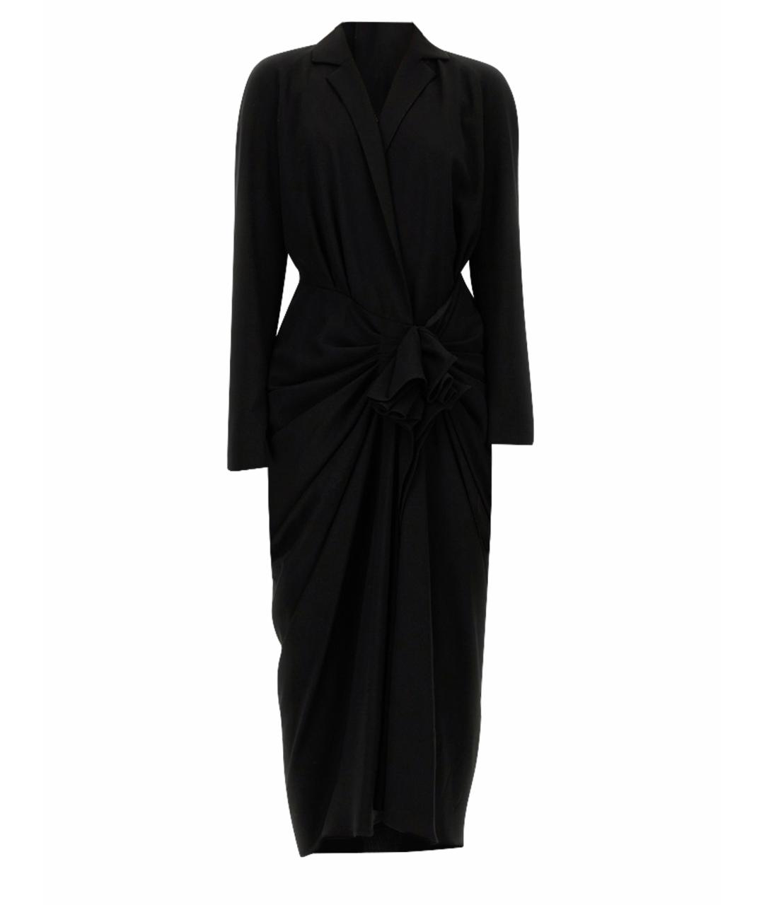 DRIES VAN NOTEN Черное шерстяное вечернее платье, фото 1