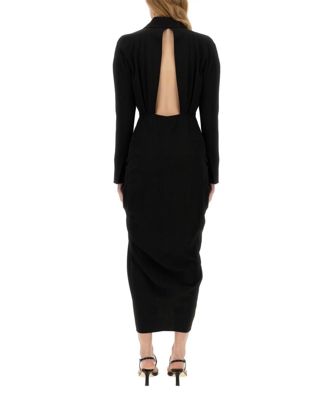 DRIES VAN NOTEN Черное шерстяное вечернее платье, фото 3