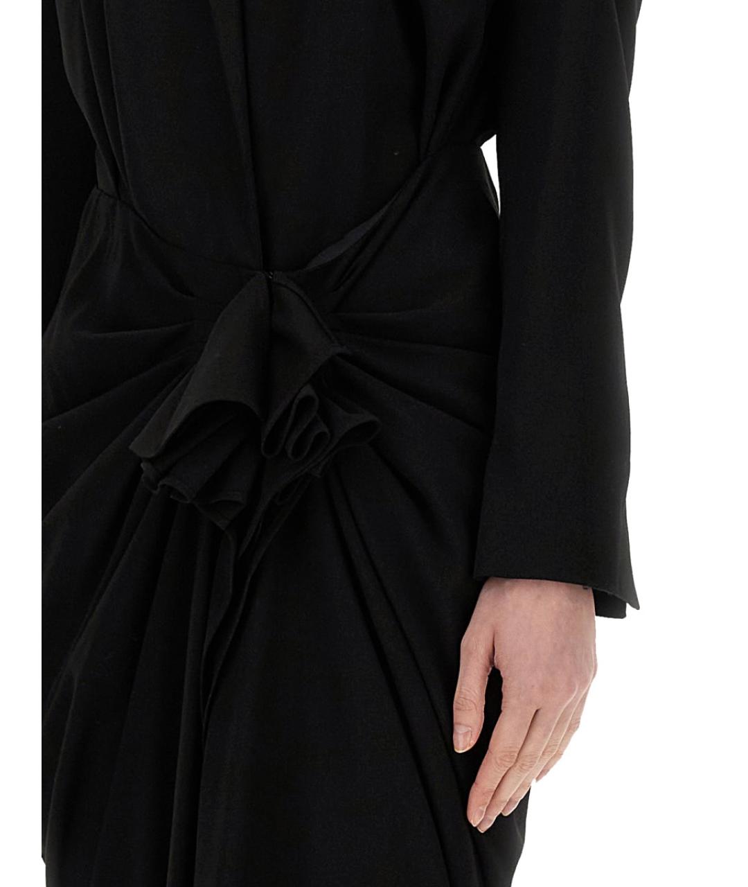 DRIES VAN NOTEN Черное шерстяное вечернее платье, фото 4