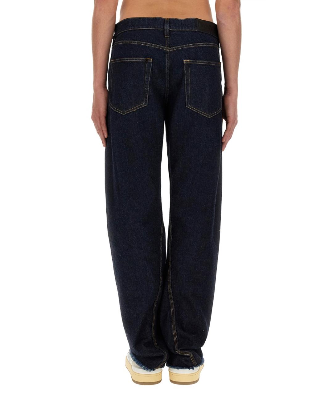 LANVIN Синие хлопковые прямые джинсы, фото 3