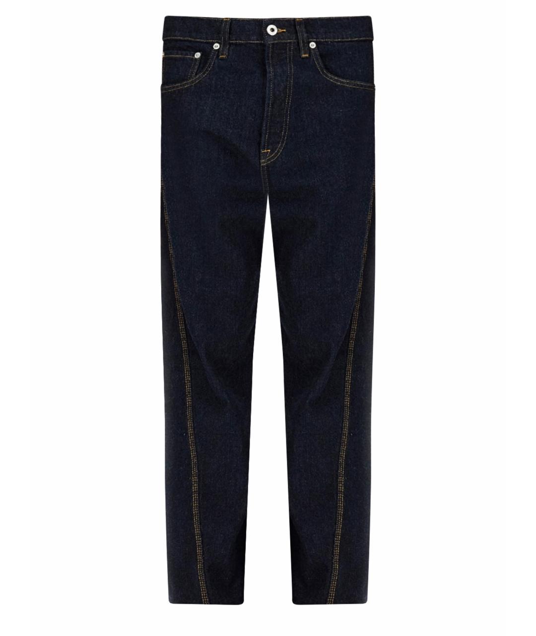 LANVIN Синие хлопковые прямые джинсы, фото 1