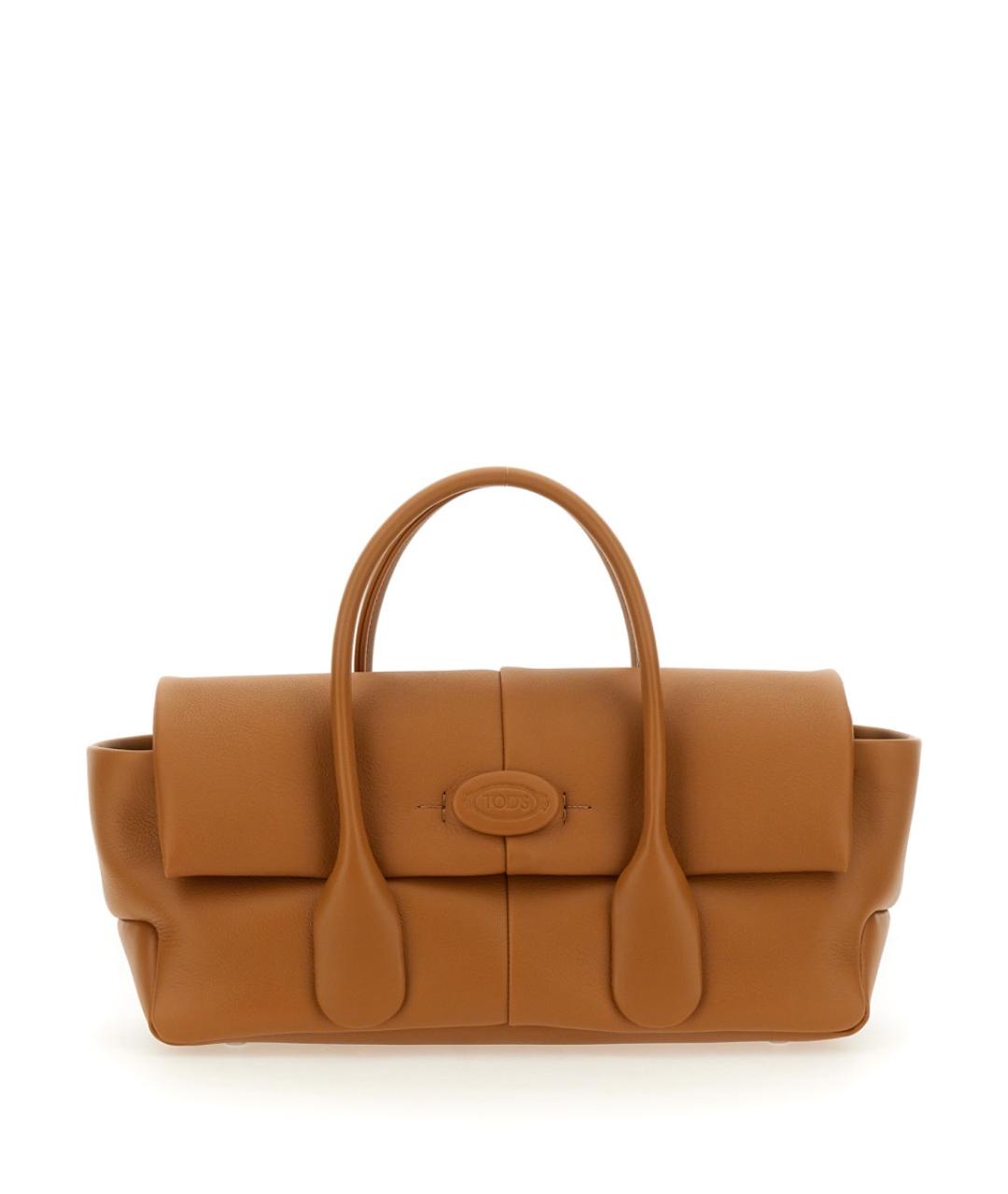 TOD'S Коричневая кожаная сумка тоут, фото 1