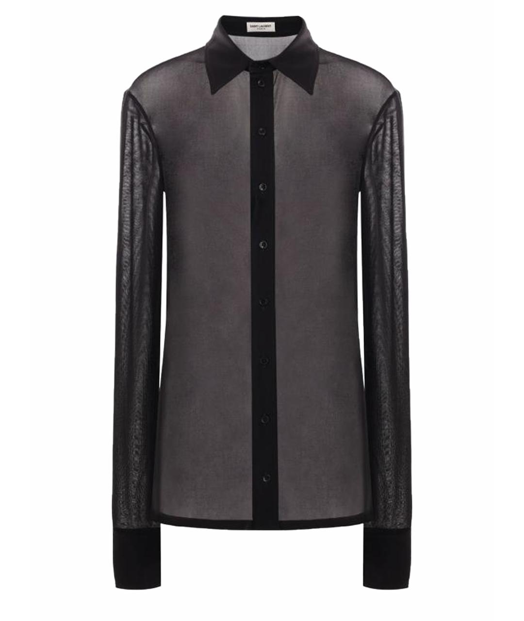 SAINT LAURENT Черная вискозная рубашка, фото 1
