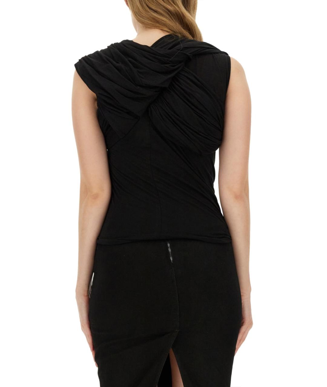 RICK OWENS Черная хлопковая блузы, фото 3