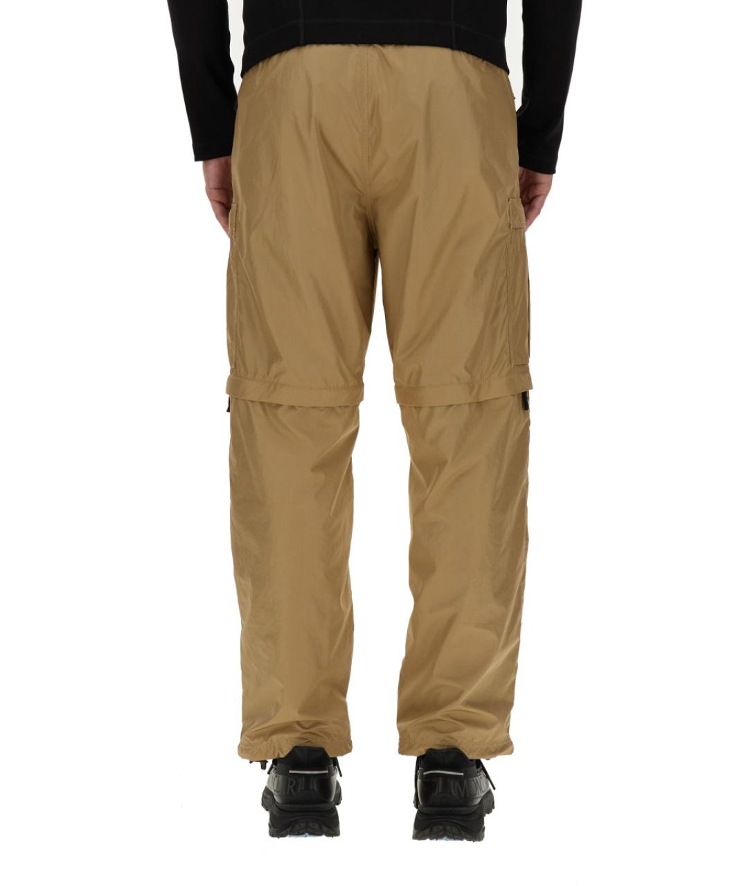 MONCLER GRENOBLE Бежевые полиэстеровые повседневные брюки, фото 4