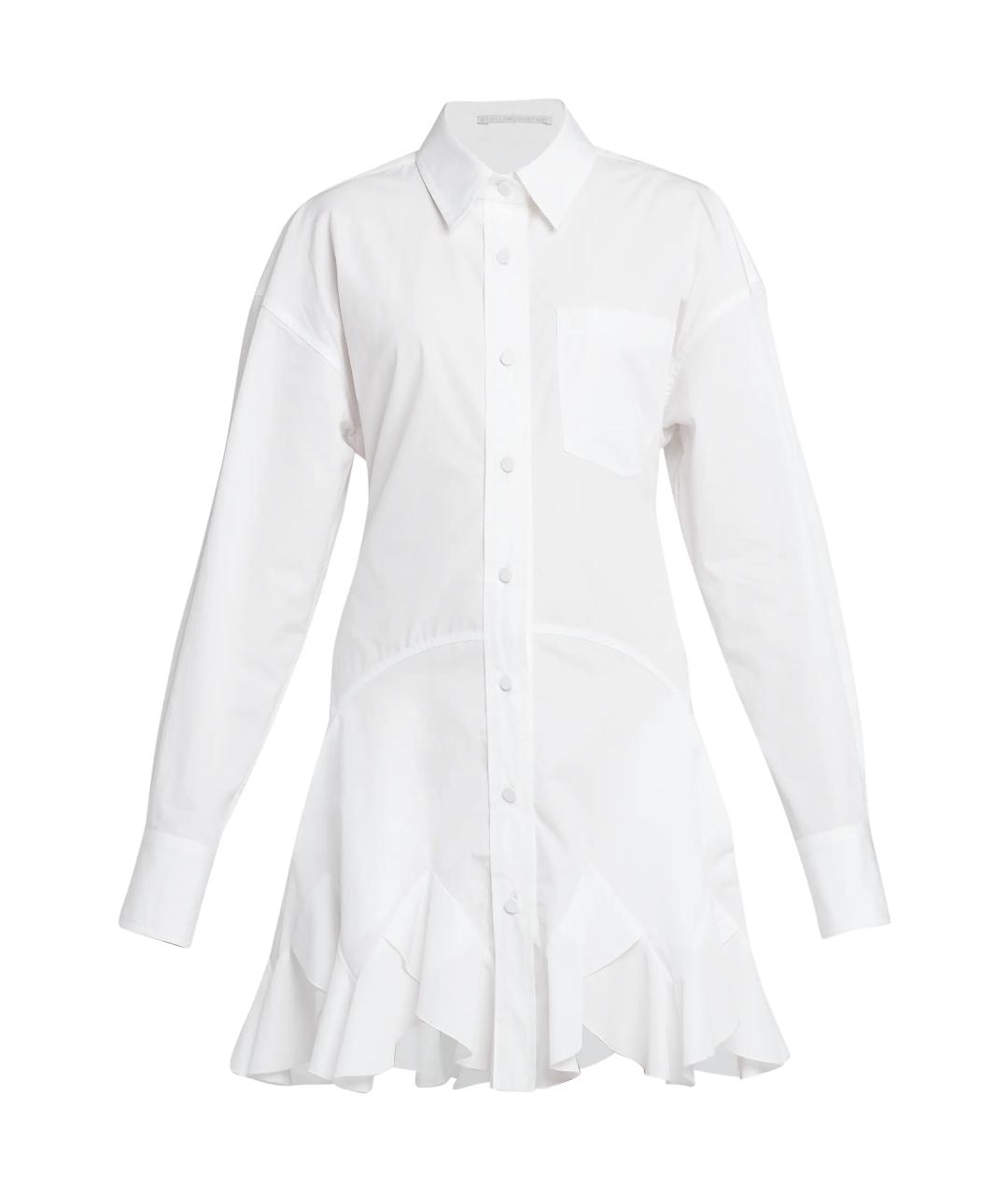 STELLA MCCARTNEY Белое хлопковое повседневное платье, фото 1