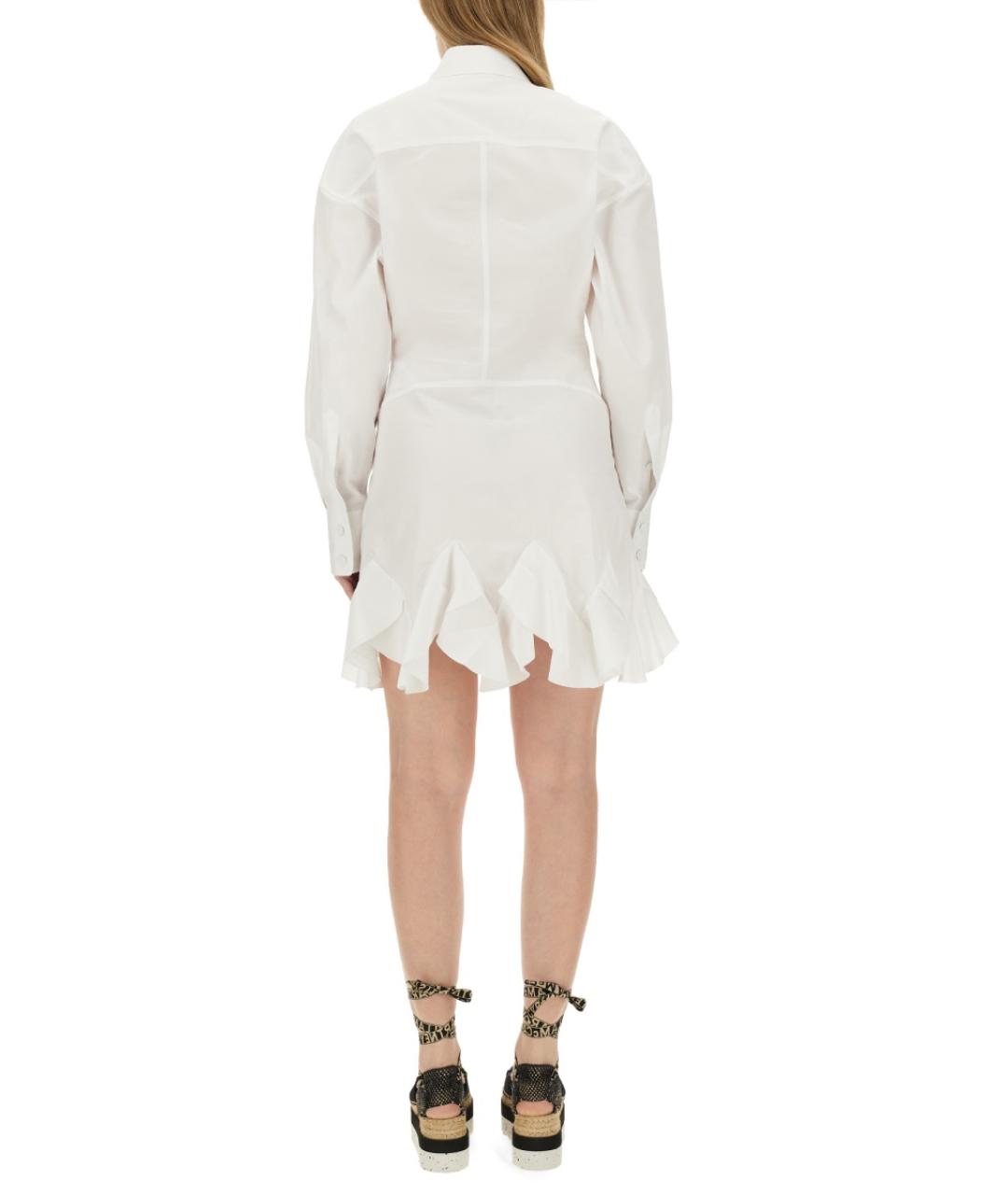 STELLA MCCARTNEY Белое хлопковое повседневное платье, фото 4