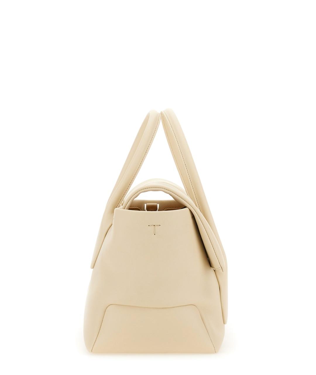 TOD'S Бежевая кожаная сумка тоут, фото 3