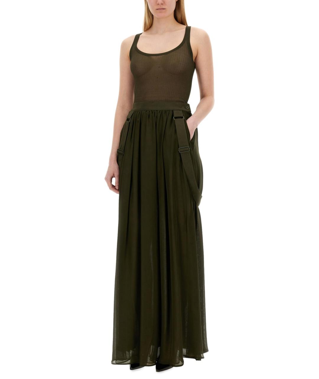 MAX MARA Зеленая шелковая майка, фото 3