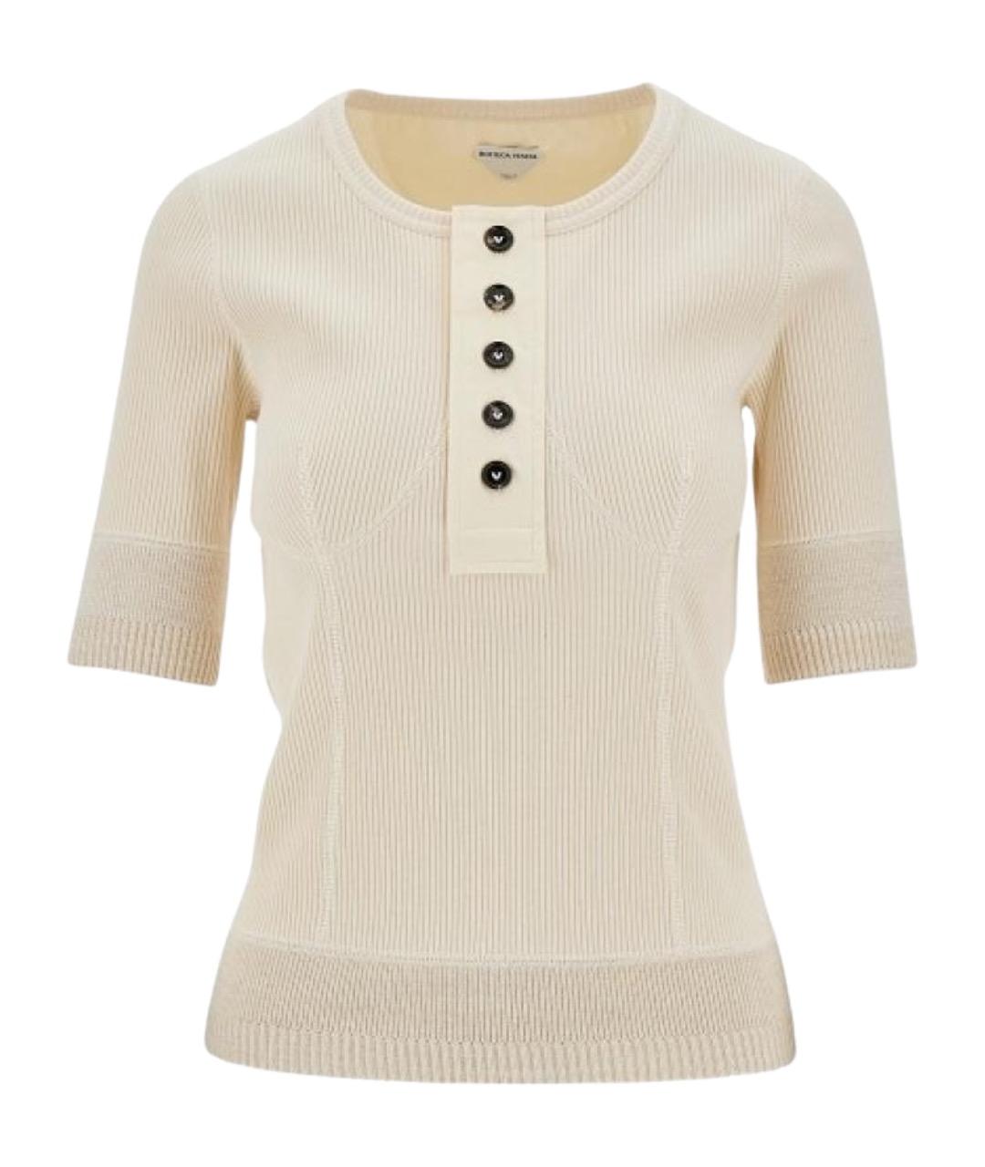 BOTTEGA VENETA Белая хлопковая футболка, фото 1