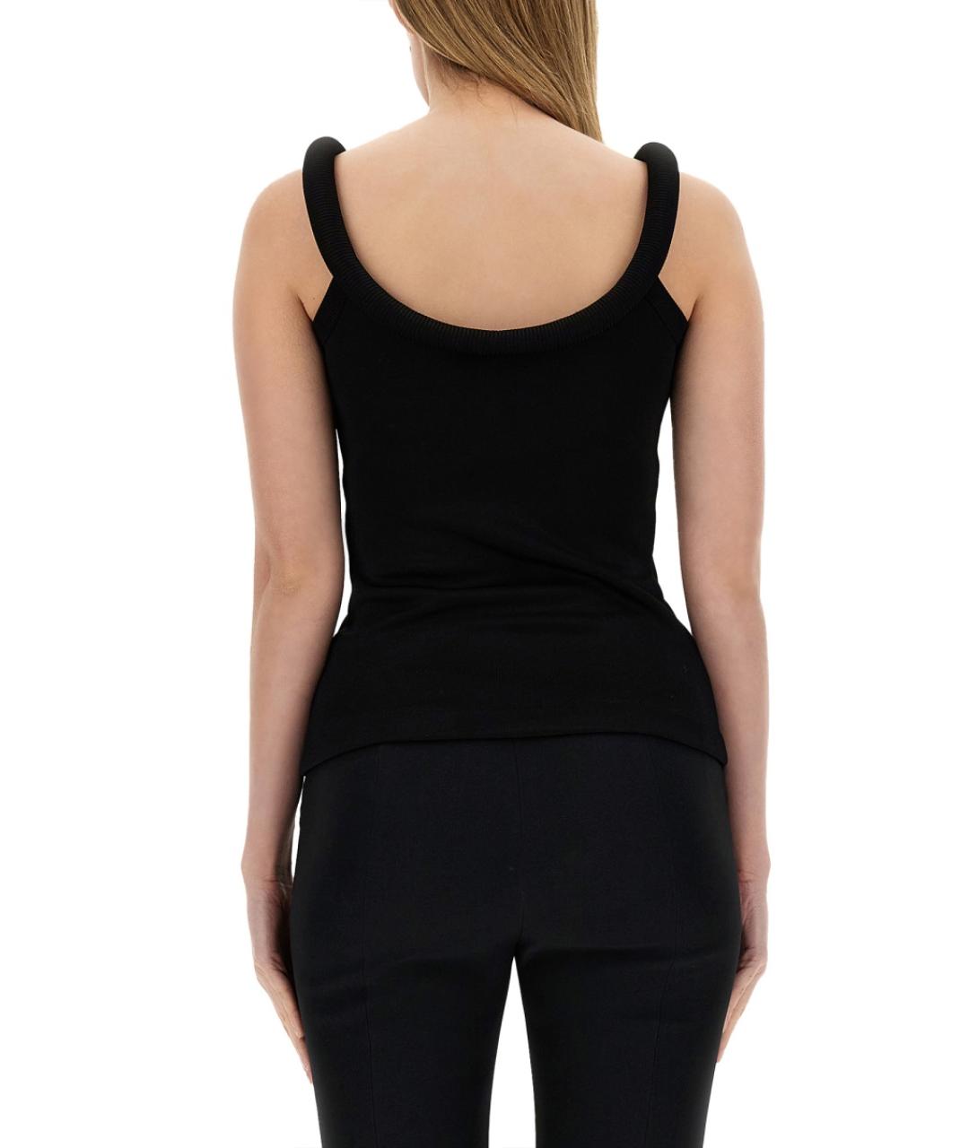 ALEXANDER MCQUEEN Черная вискозная майка, фото 4