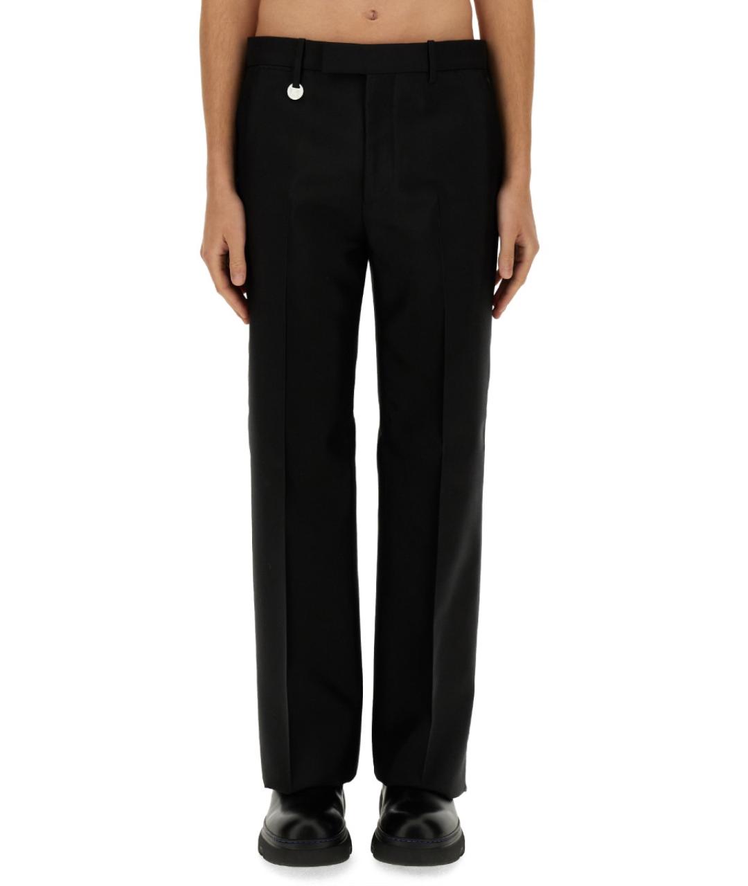 BURBERRY Черные шерстяные повседневные брюки, фото 2